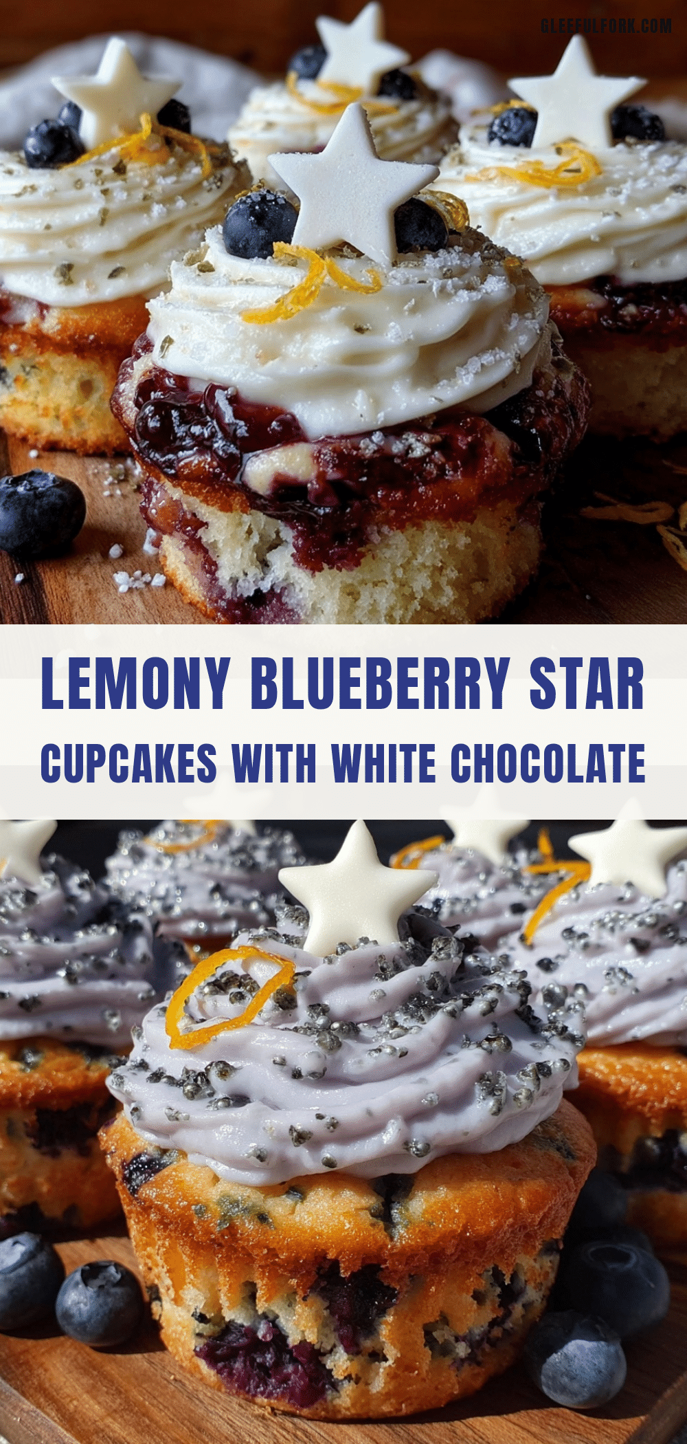 blueberry lemon star cupcakes recipe