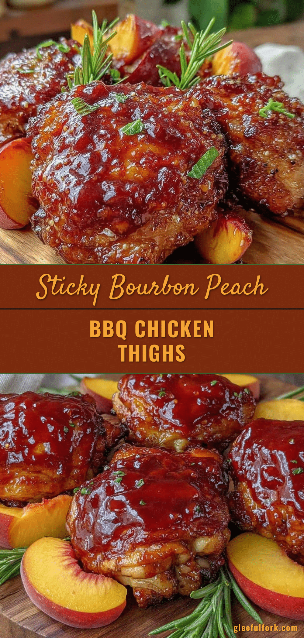 bourbon peach bbq chicken thighs recipe