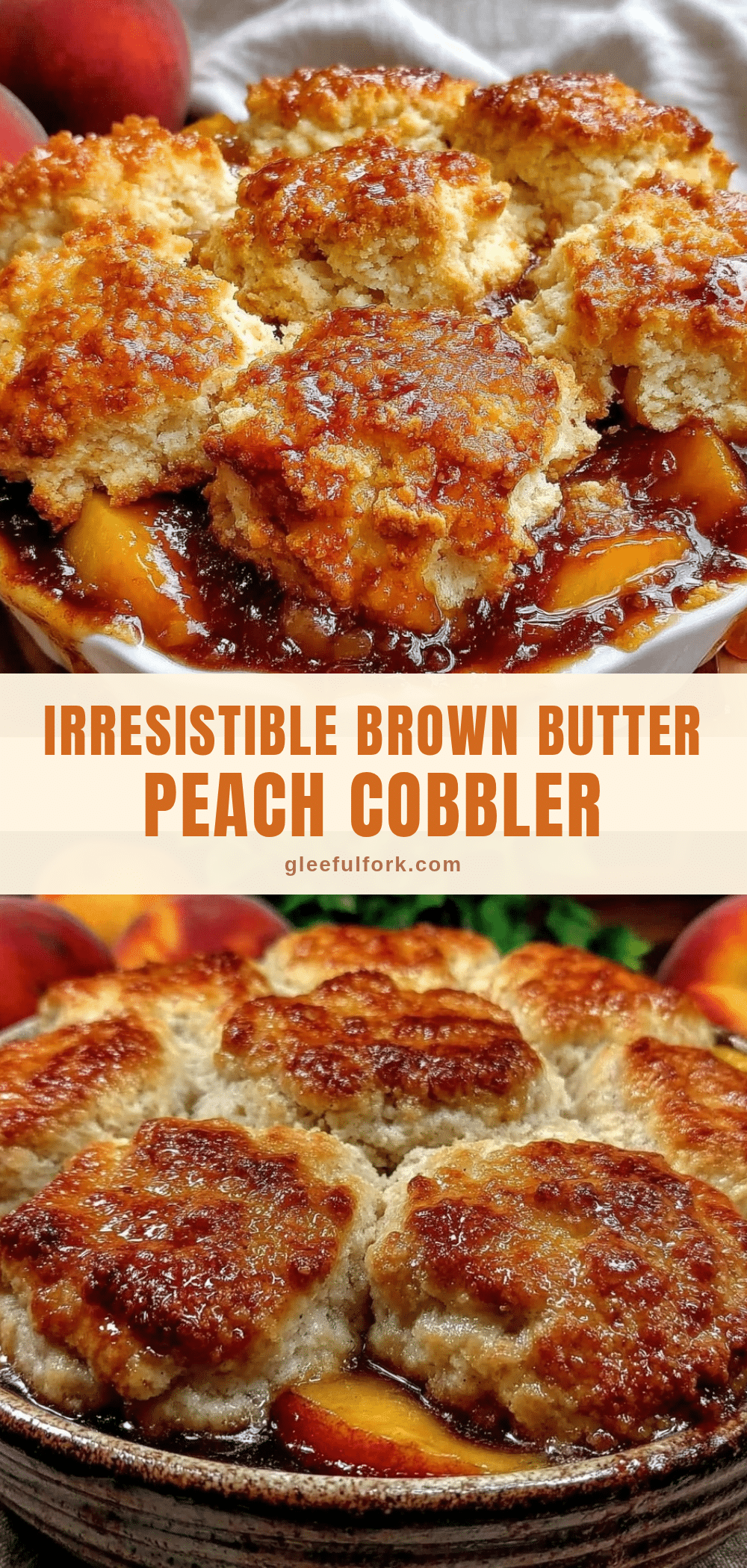 brown butter peach cobbler recipe