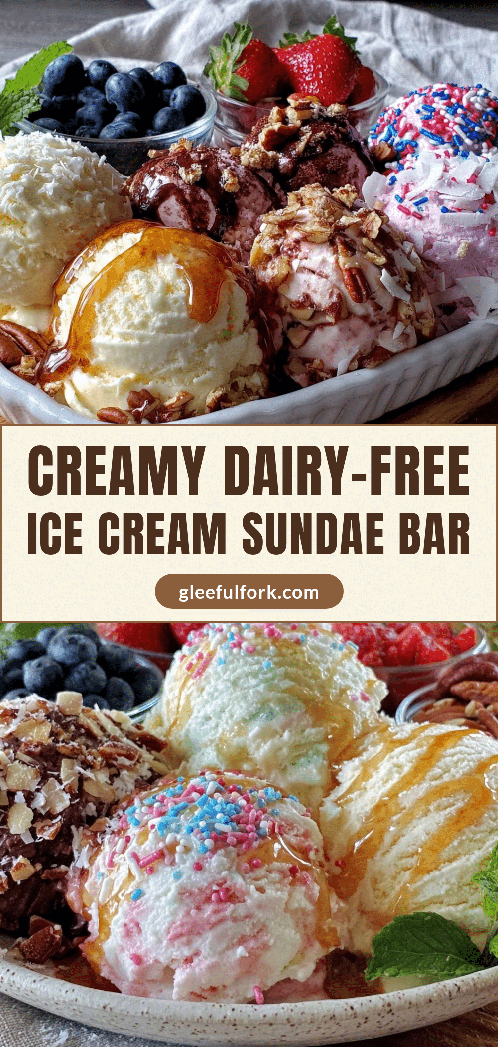creamy dairy-free ice cream sundae bar recipe