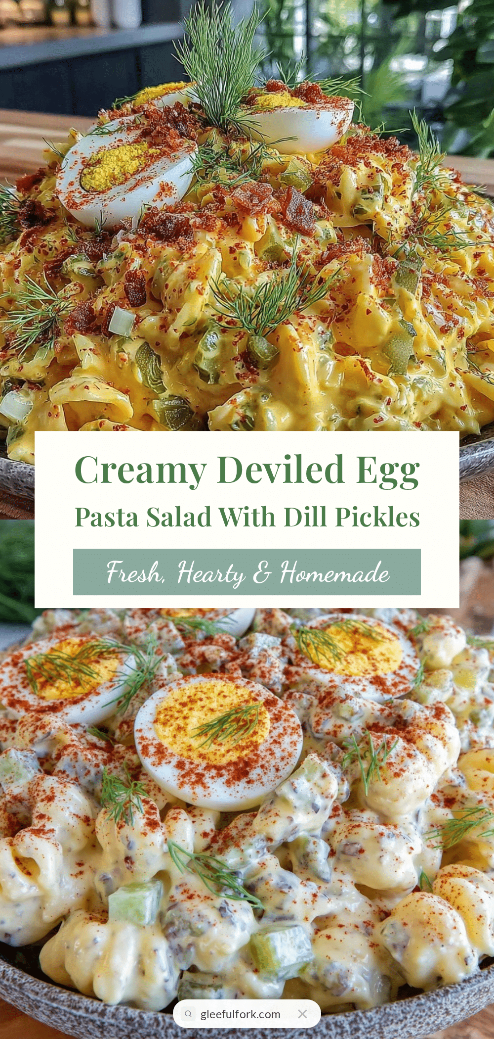 creamy deviled egg pasta salad recipe