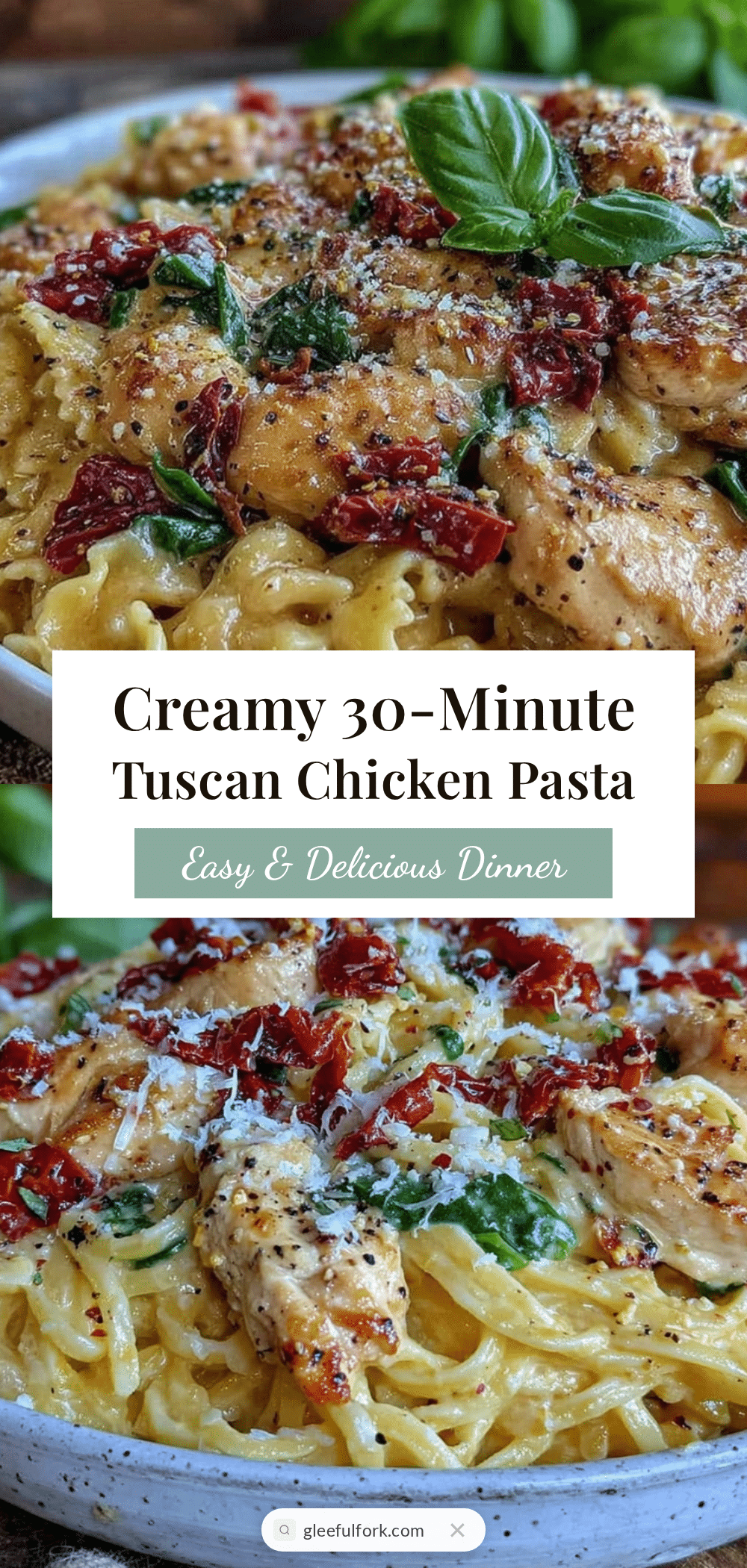 creamy tuscan chicken pasta recipe