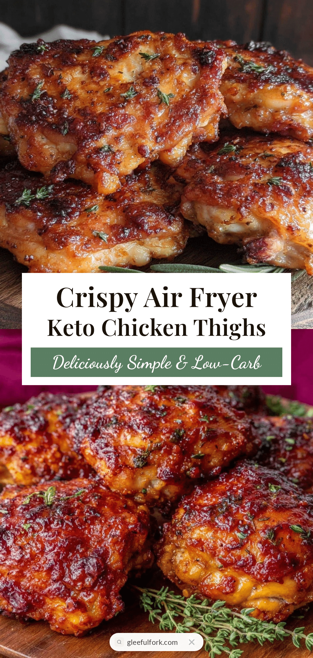 crispy air fryer keto chicken thighs recipe