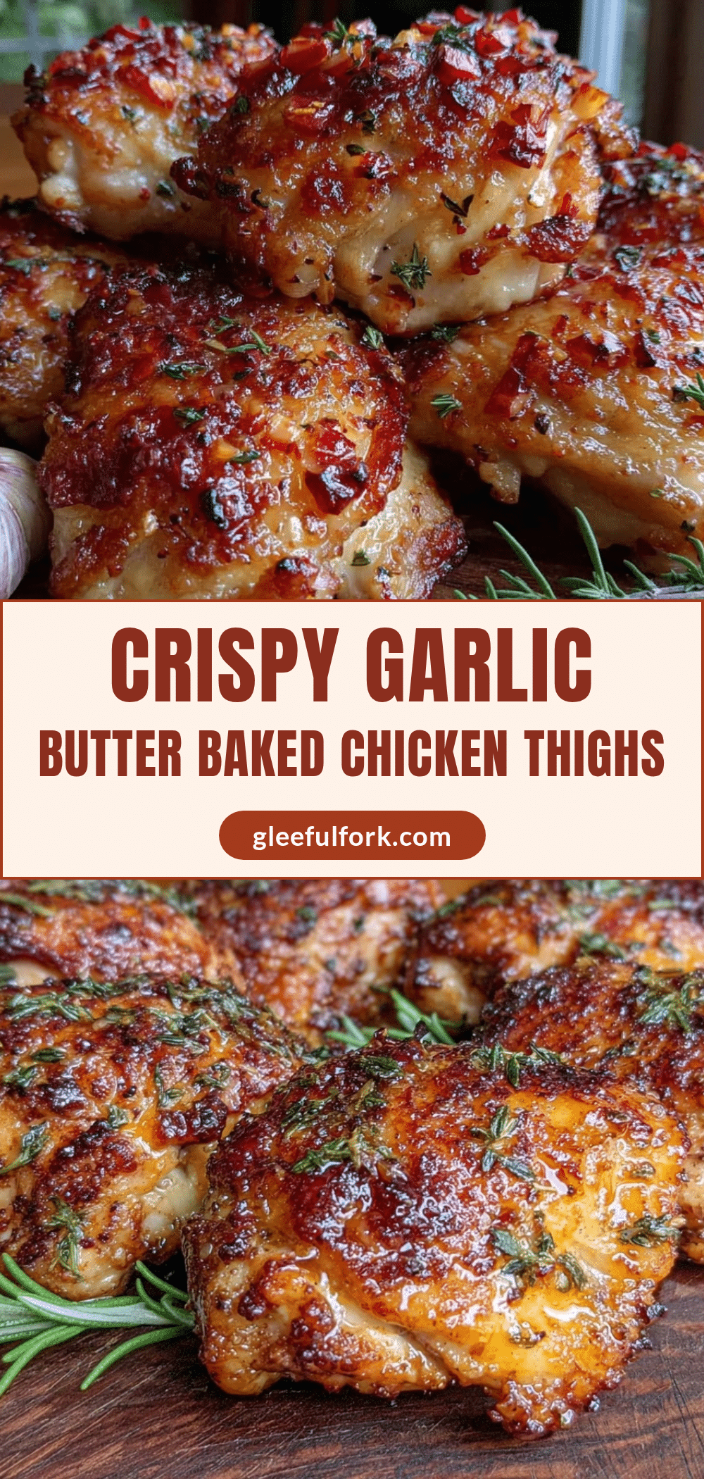 crispy garlic butter baked chicken thighs recipe