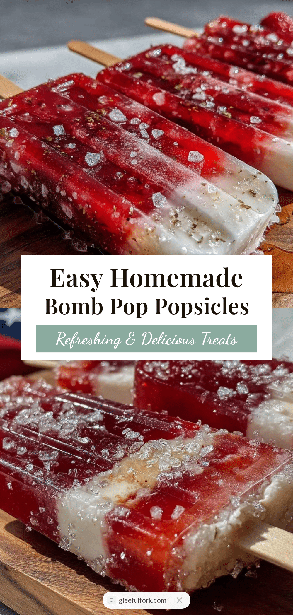 easy homemade bomb pop popsicles recipe
