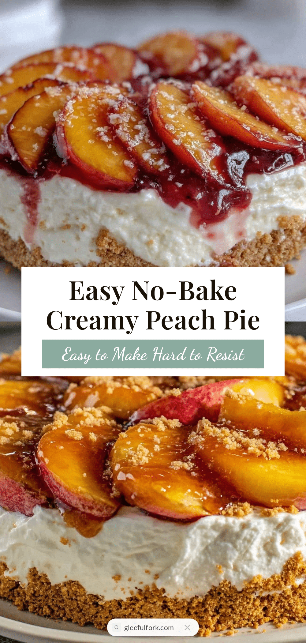easy no-bake peach cream pie recipe