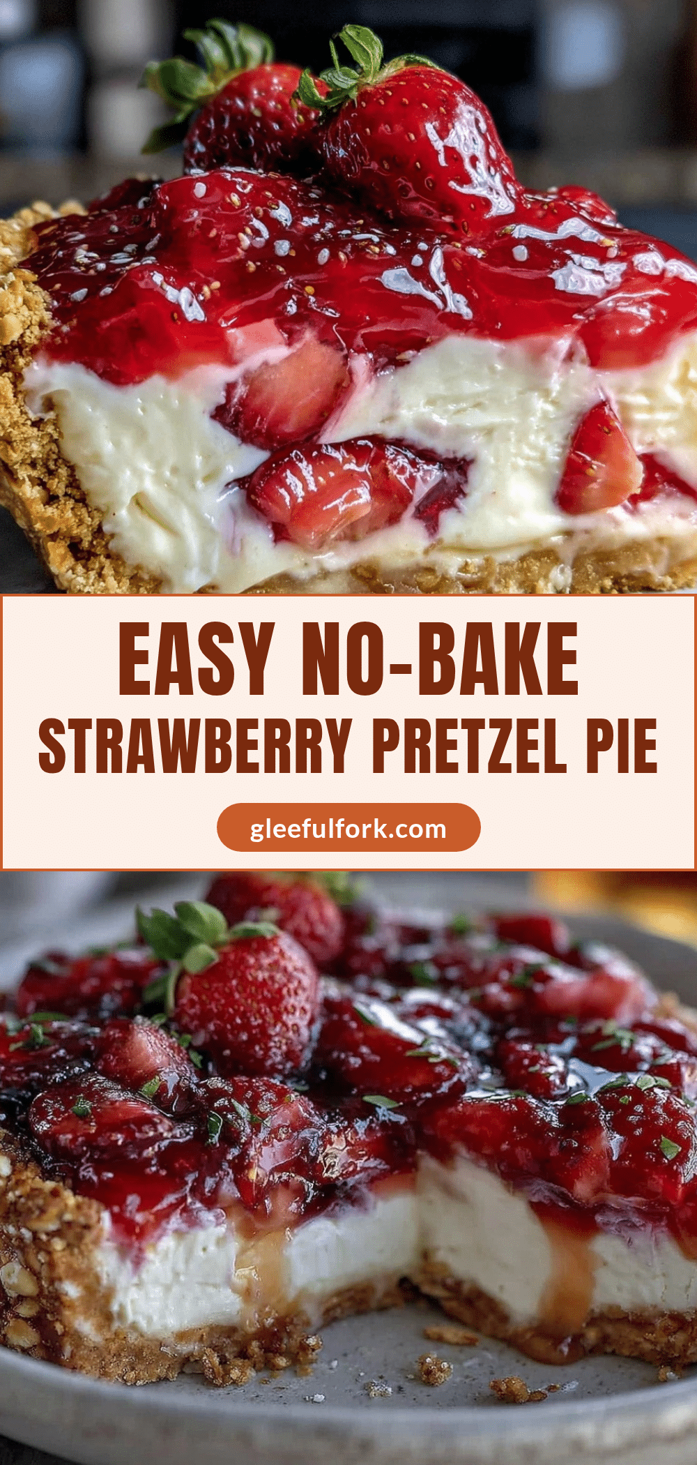 easy no bake strawberry pretzel salad pie recipe