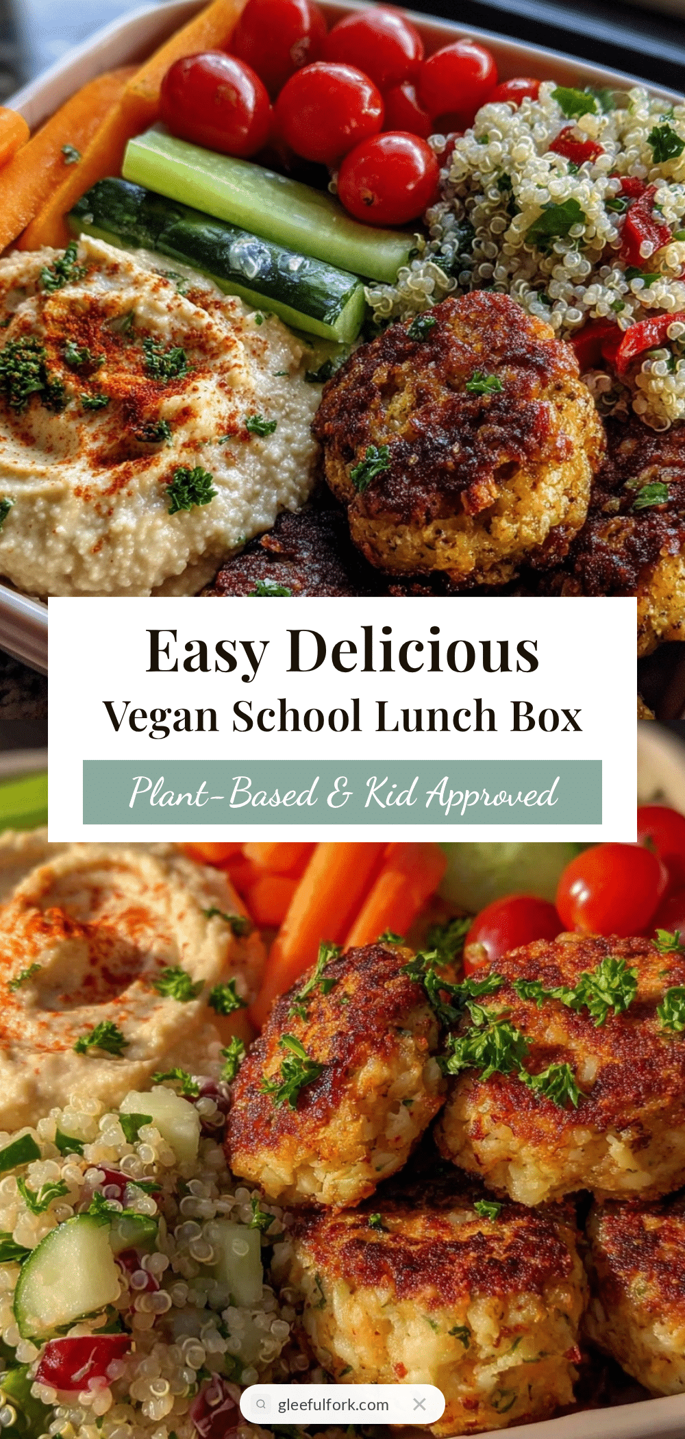 easy vegan school lunch box for kids recipe