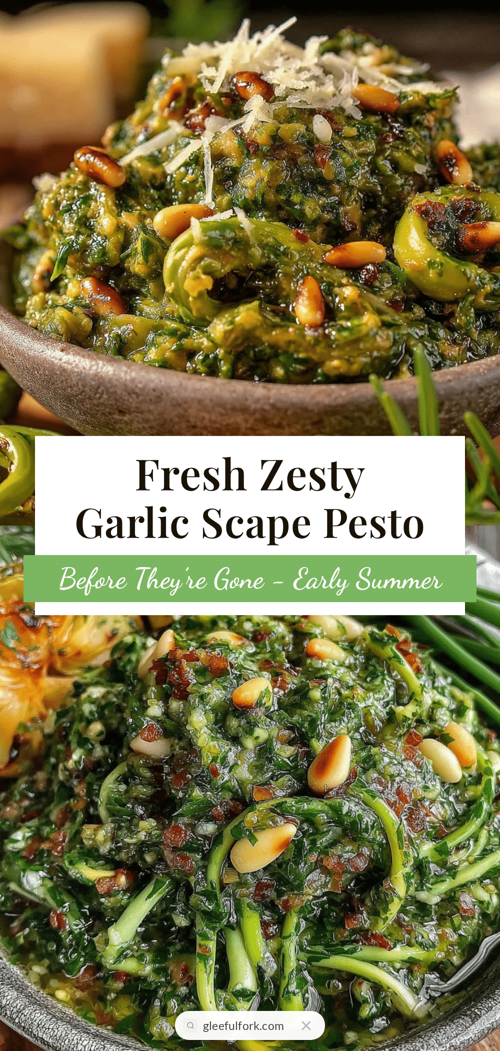 fresh garlic scape pesto recipe