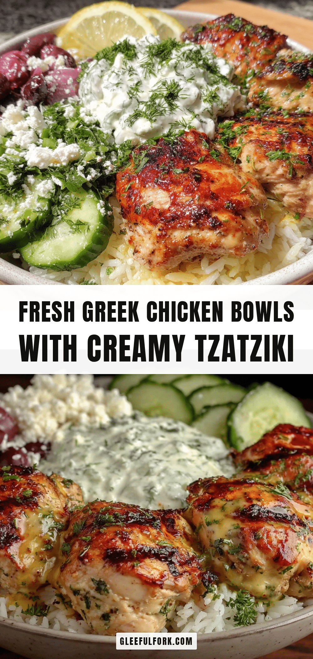 fresh greek chicken bowls recipe