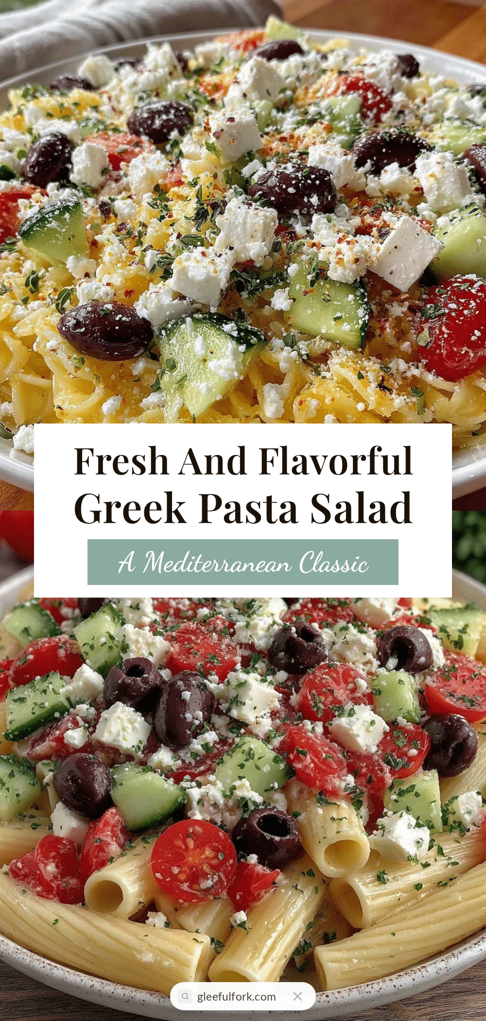 Fresh Greek Pasta Salad recipe