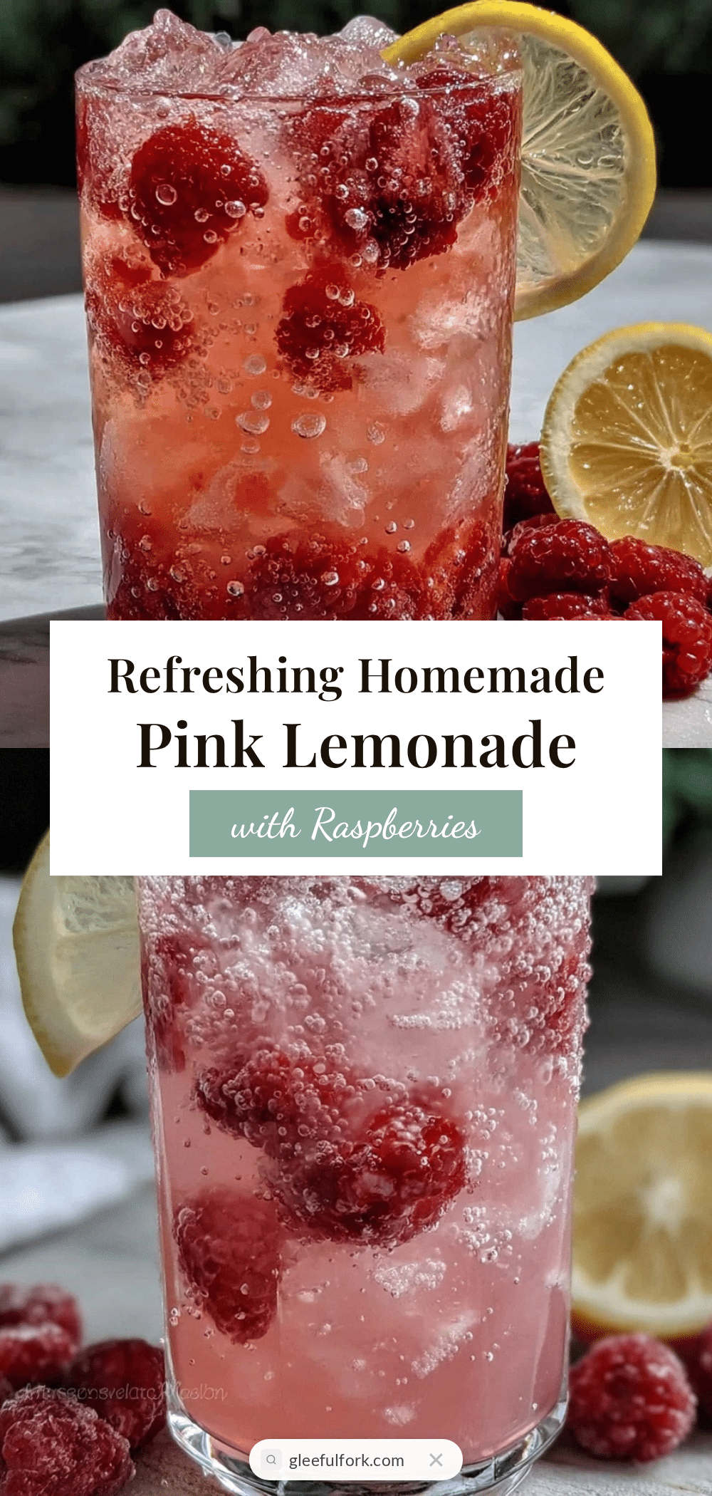 fresh homemade pink lemonade with raspberries recipe
