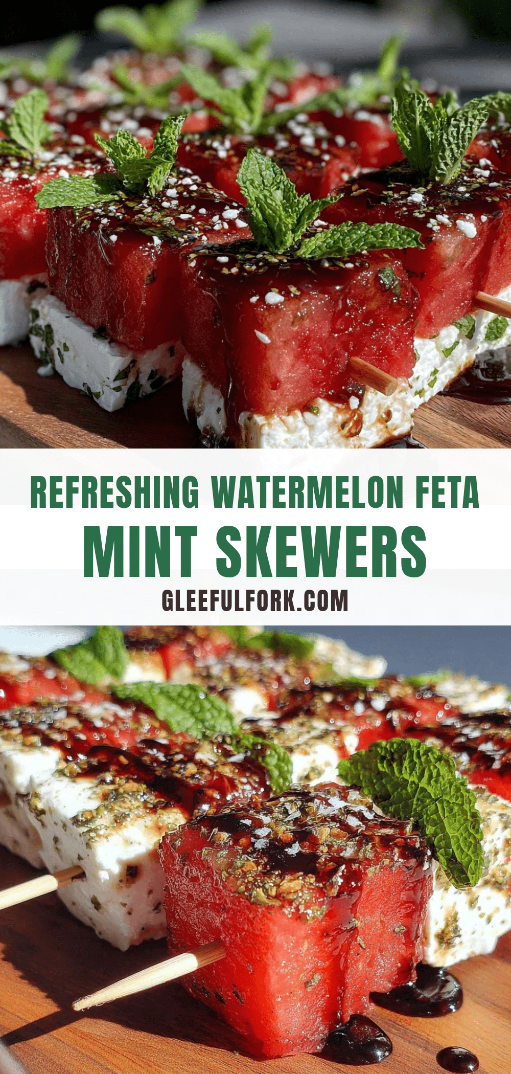 fresh watermelon feta mint skewers recipe
