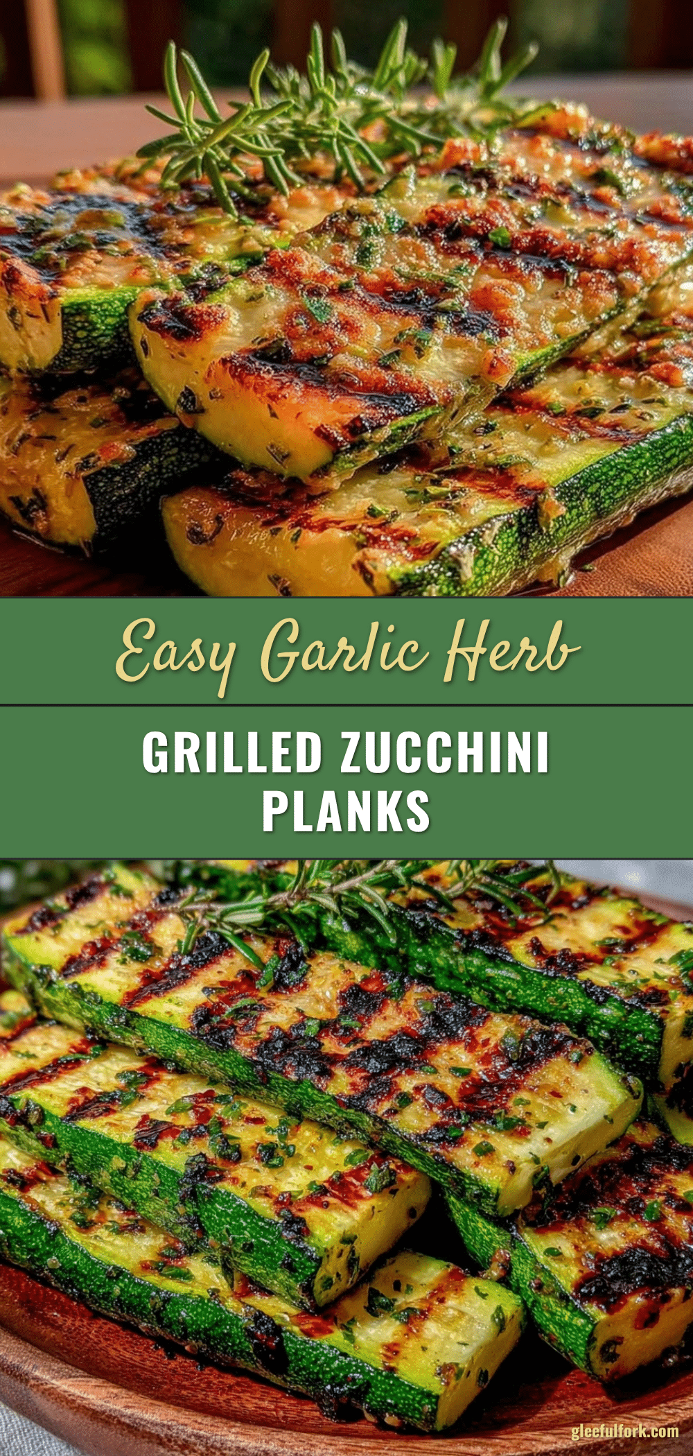garlic herb grilled zucchini planks recipe