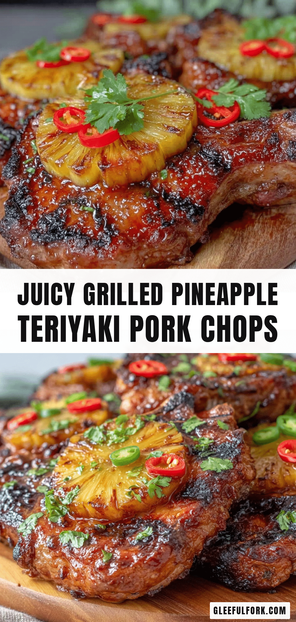 grilled pineapple teriyaki pork chops recipe