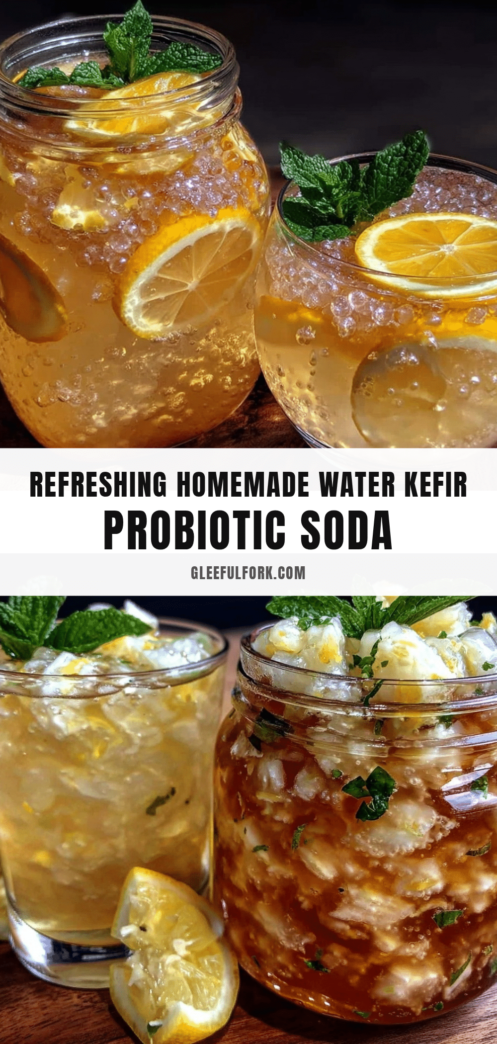 homemade water kefir probiotic soda recipe