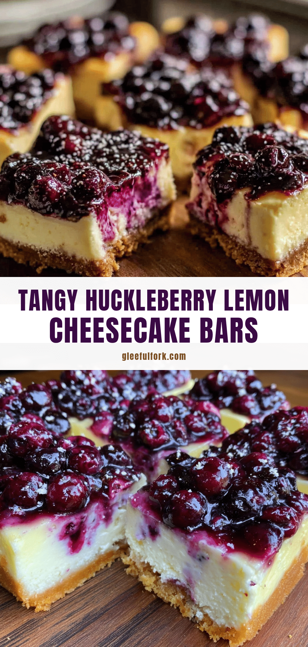 huckleberry lemon cheesecake bars recipe