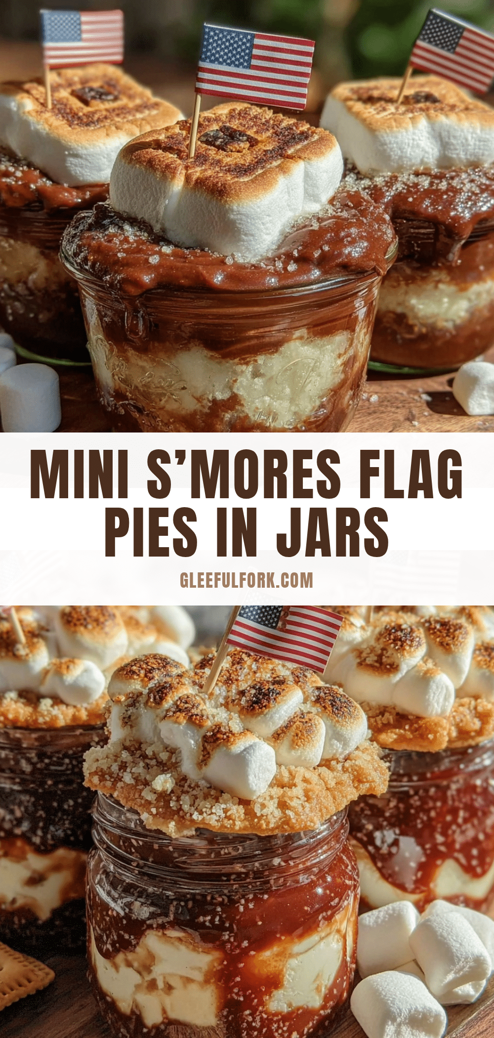 individual s’mores flag pies recipe