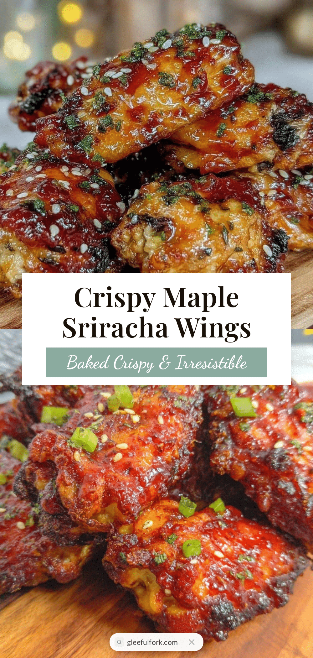 maple sriracha glazed chicken wings recipe