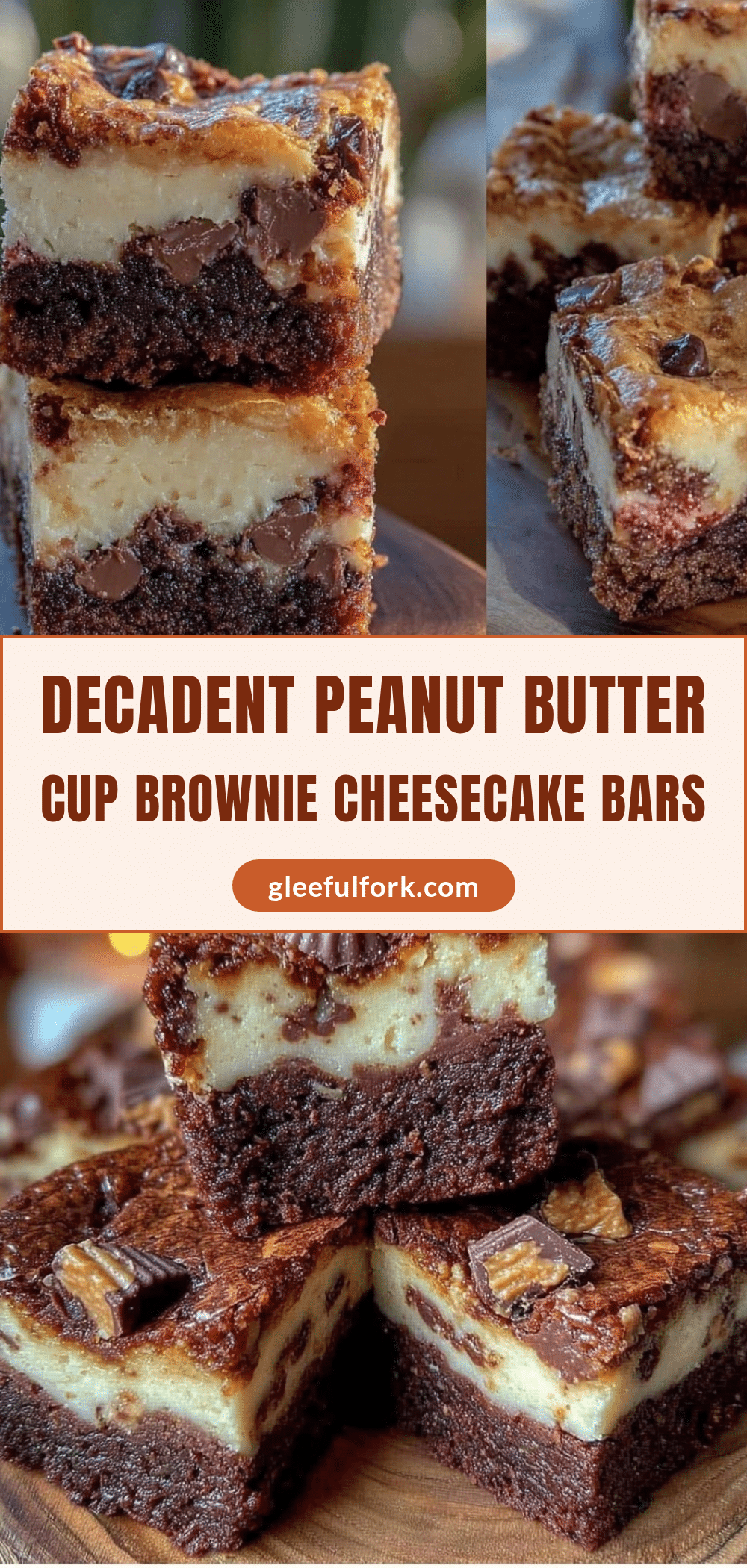 peanut butter cup brownie cheesecake bars recipe