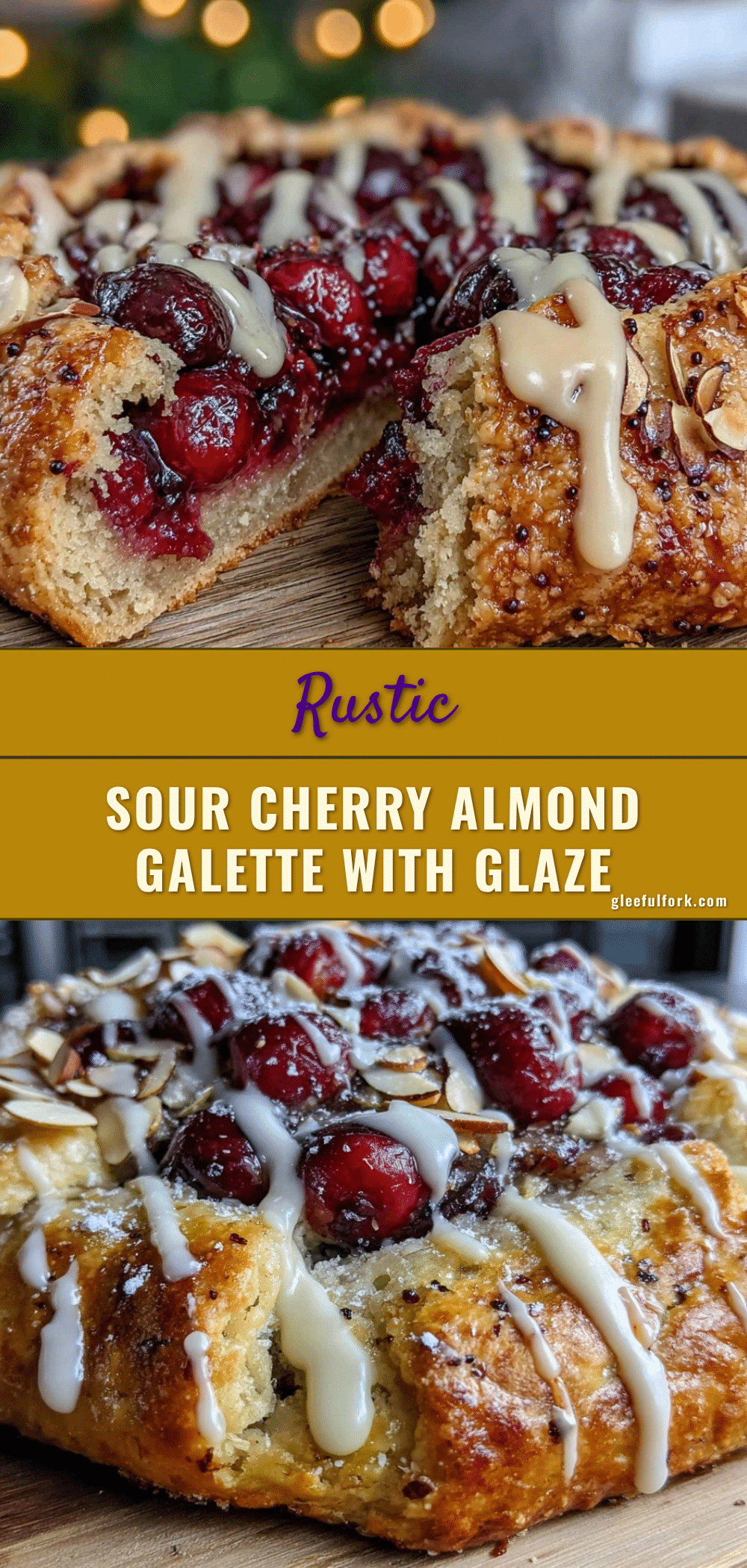 sour cherry almond galette recipe