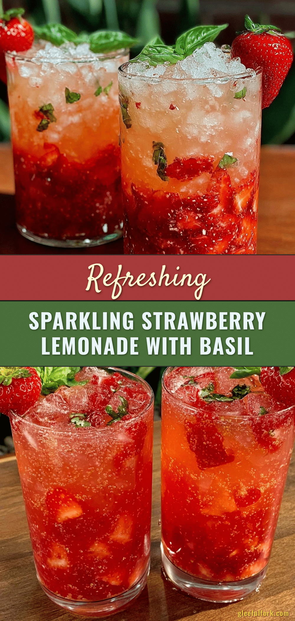 sparkling strawberry lemonade with basil recipe
