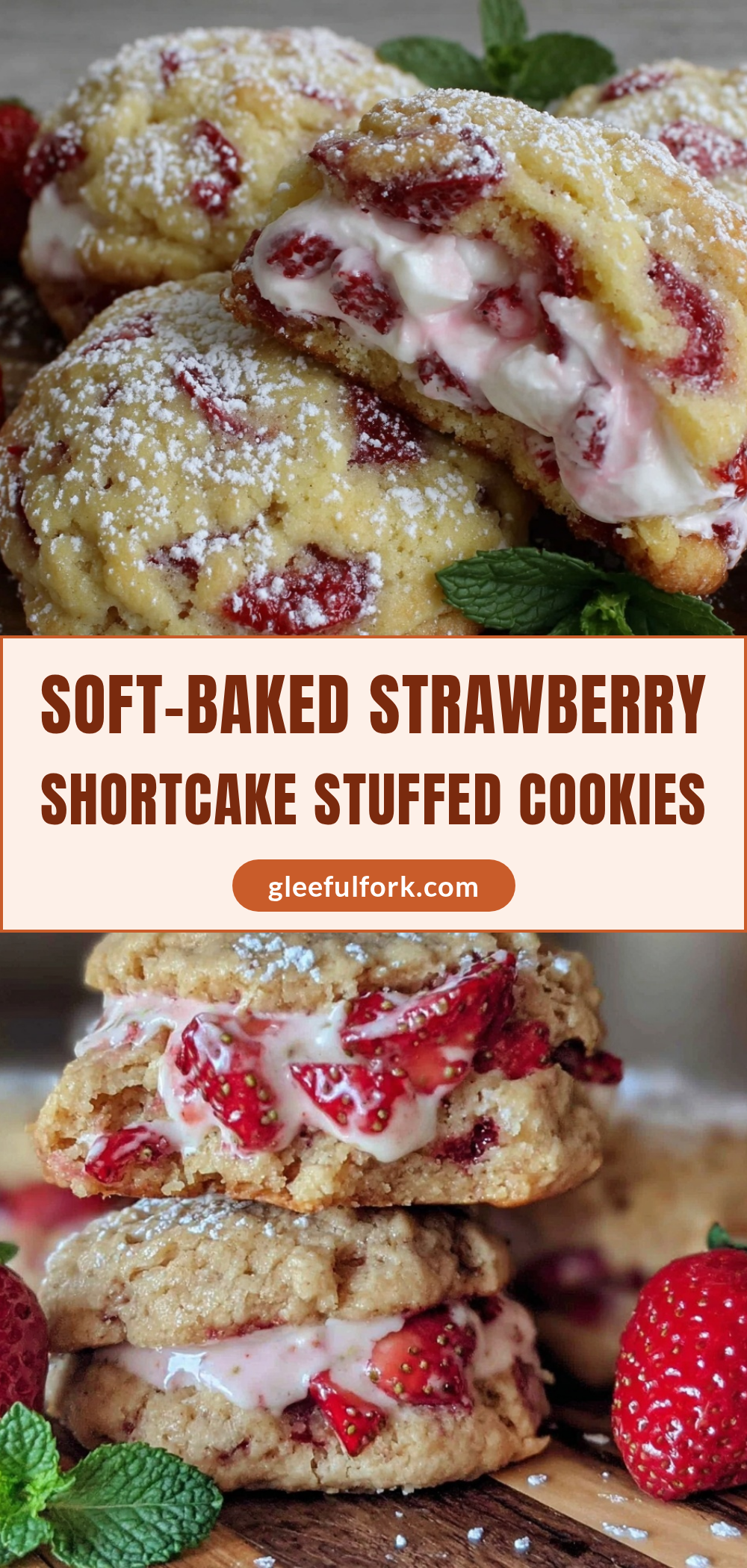 Strawberry Shortcake Stuffed Cookies recipe