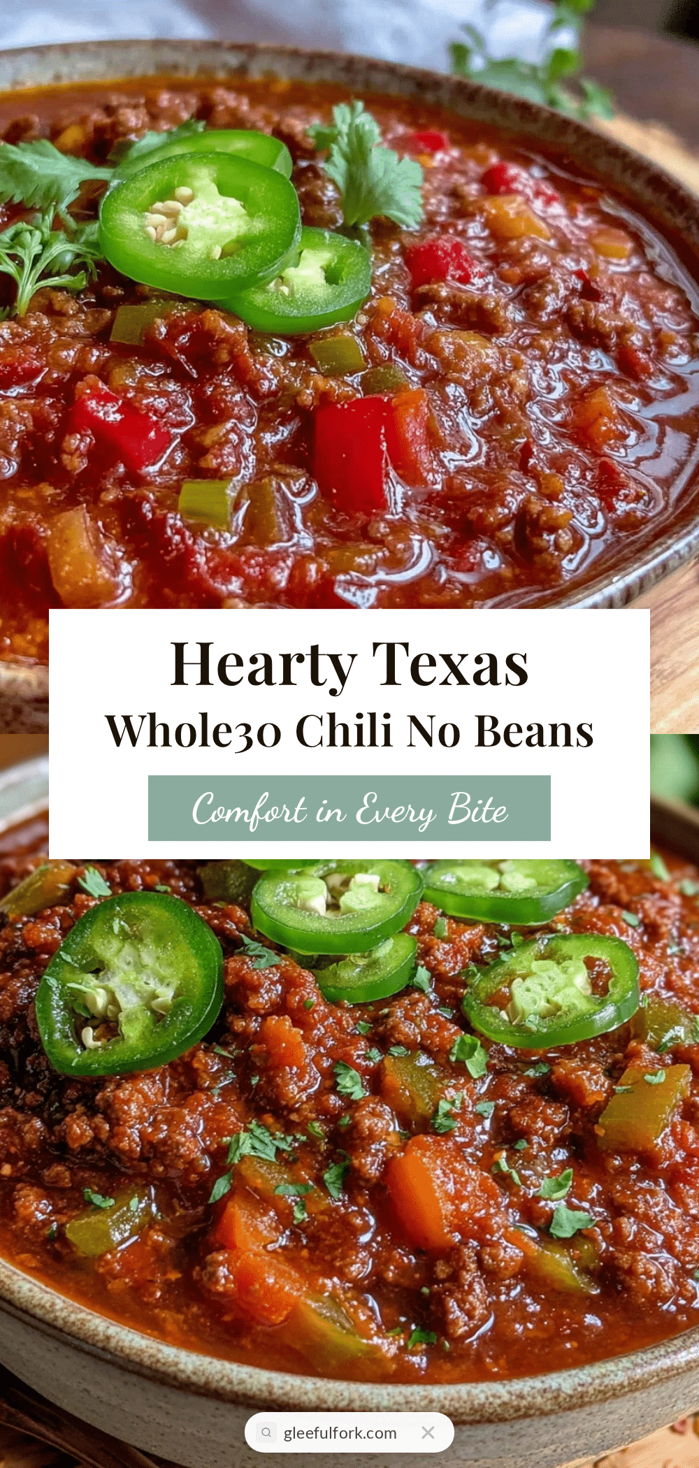 Texas Whole30 chili no beans recipe