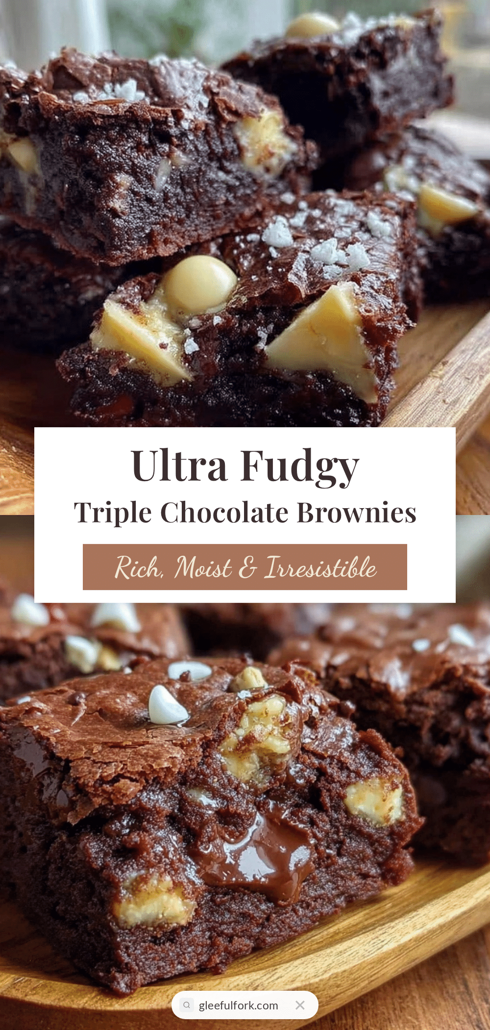 ultra fudgy triple chocolate brownies recipe
