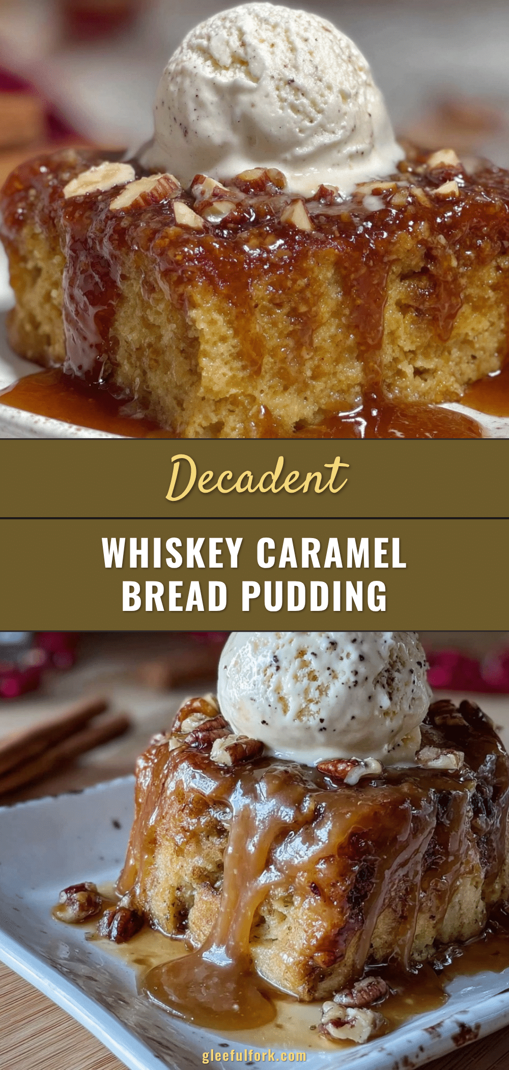 whiskey caramel bread pudding recipe