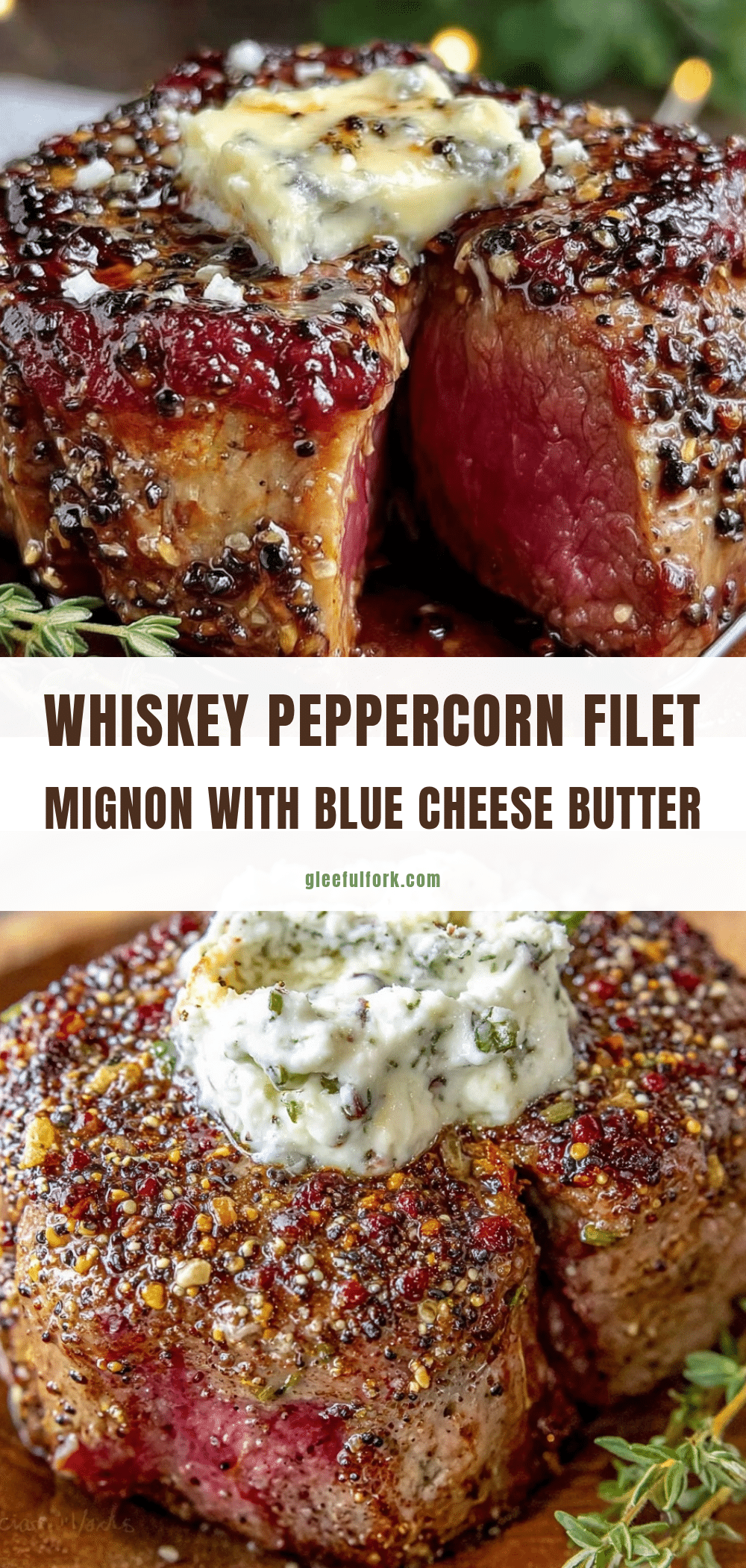 whiskey peppercorn crusted filet mignon recipe