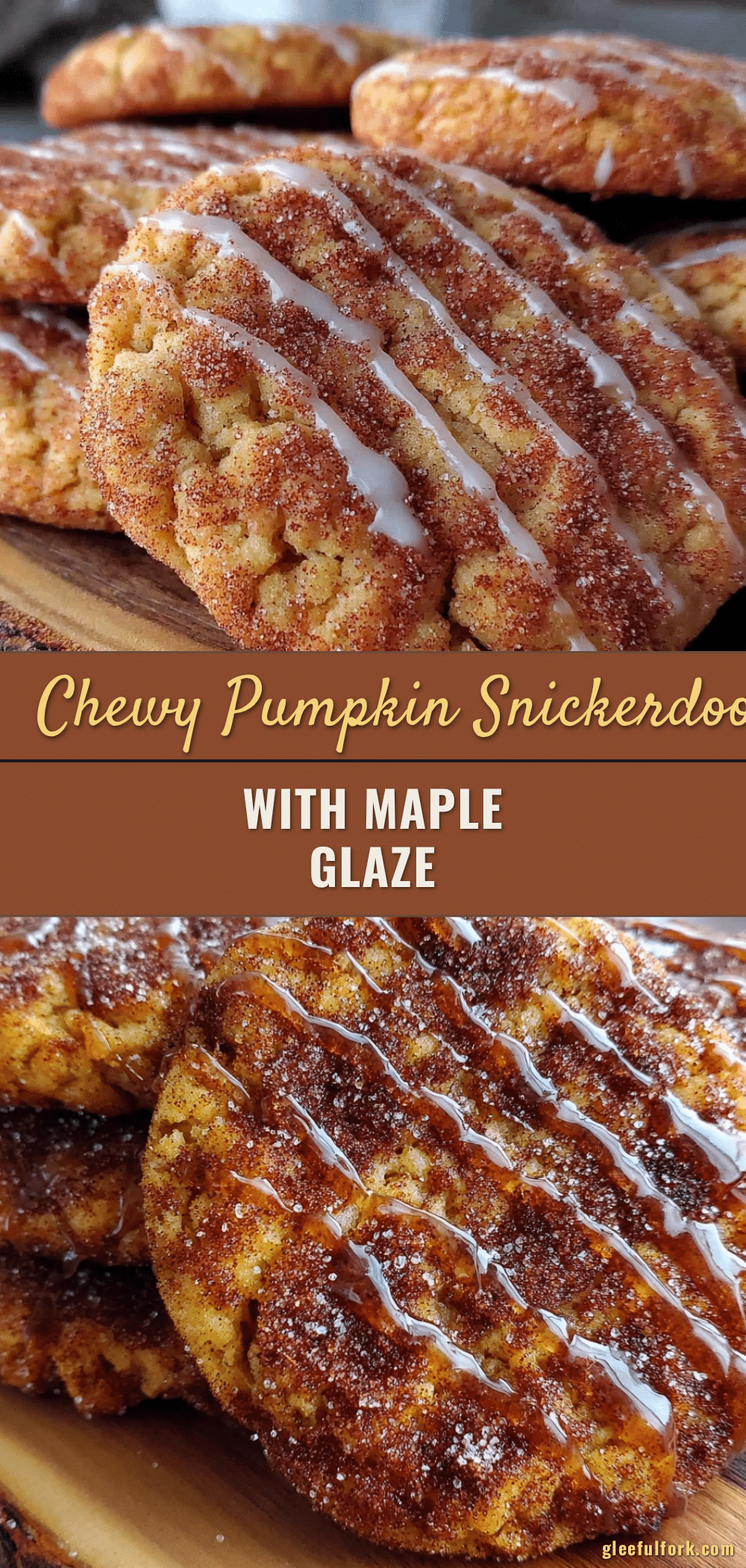 chewy pumpkin snickerdoodle cookies recipe