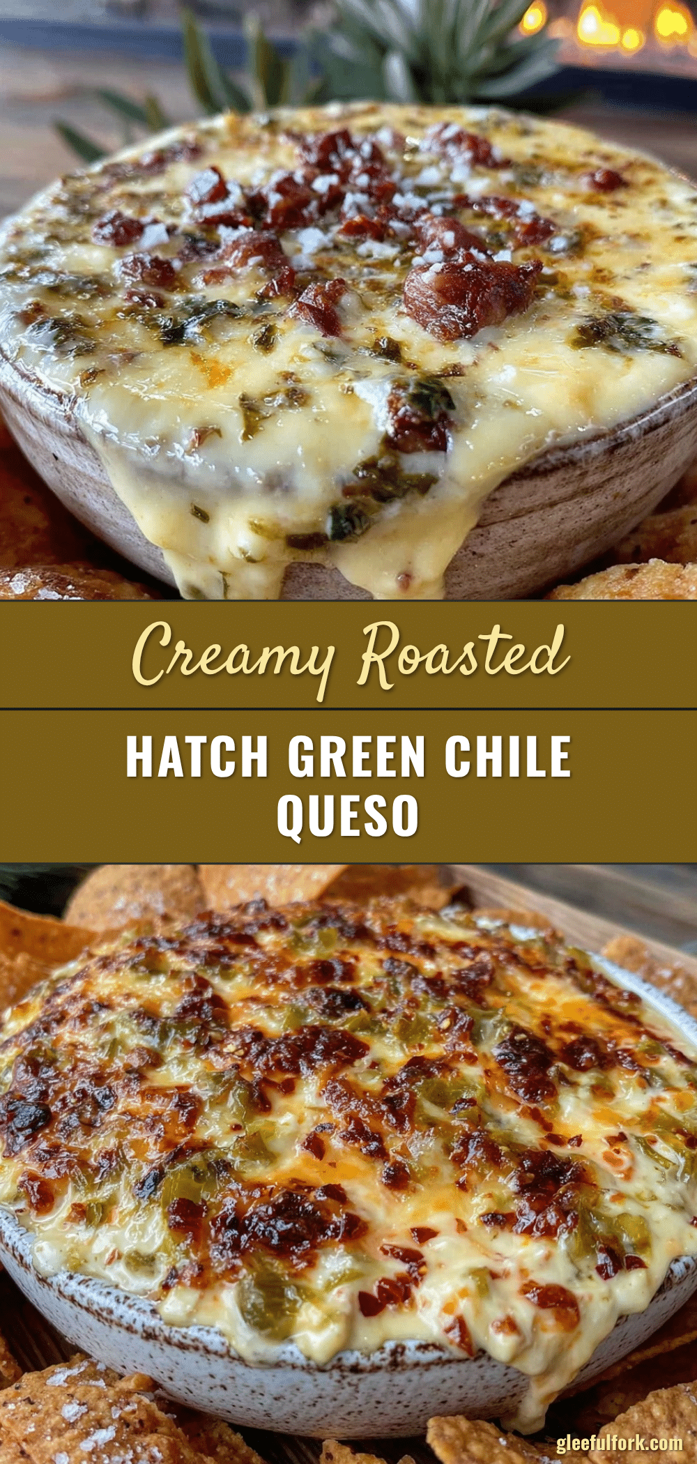 creamy roasted hatch green chile queso dip recipe