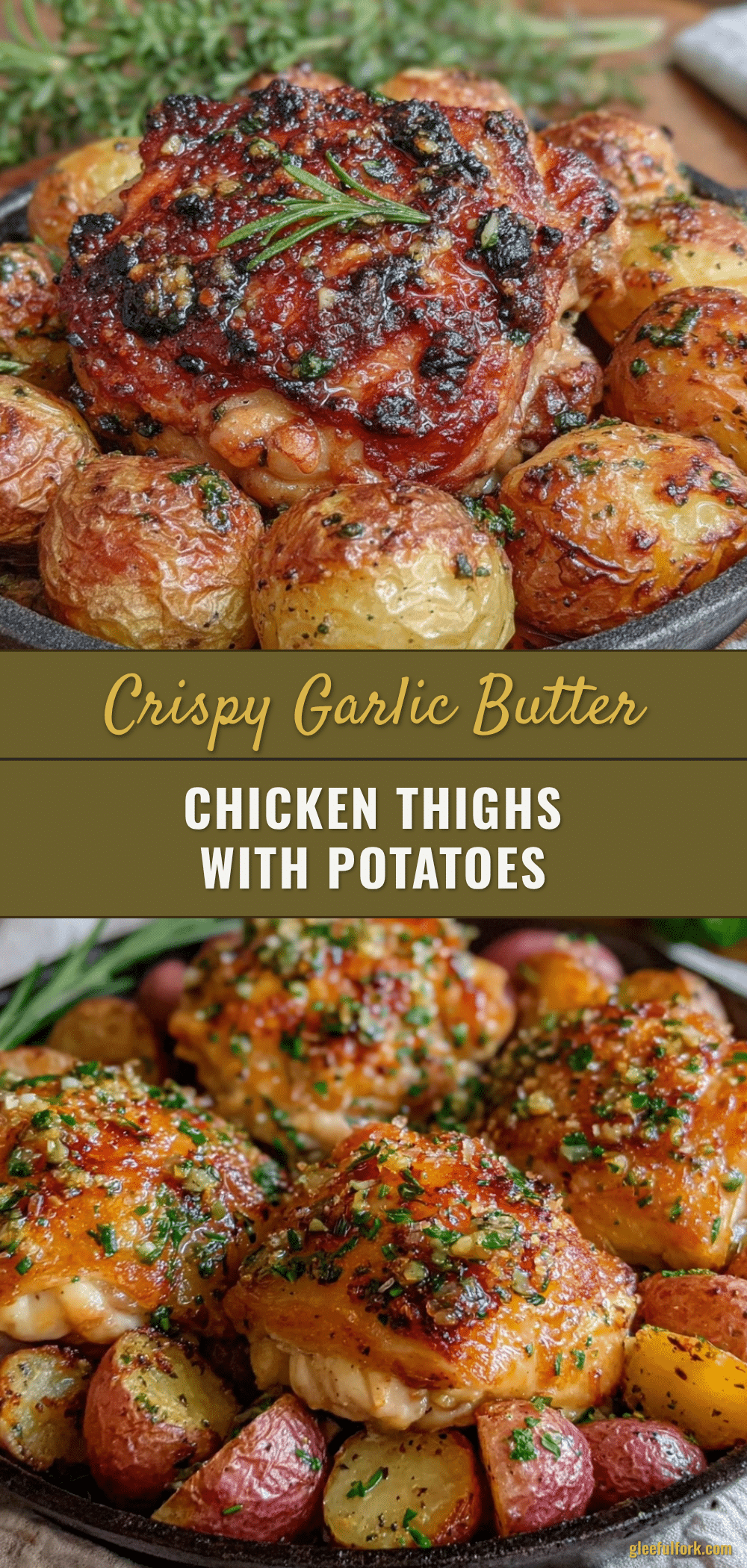 crispy garlic butter chicken thighs recipe
