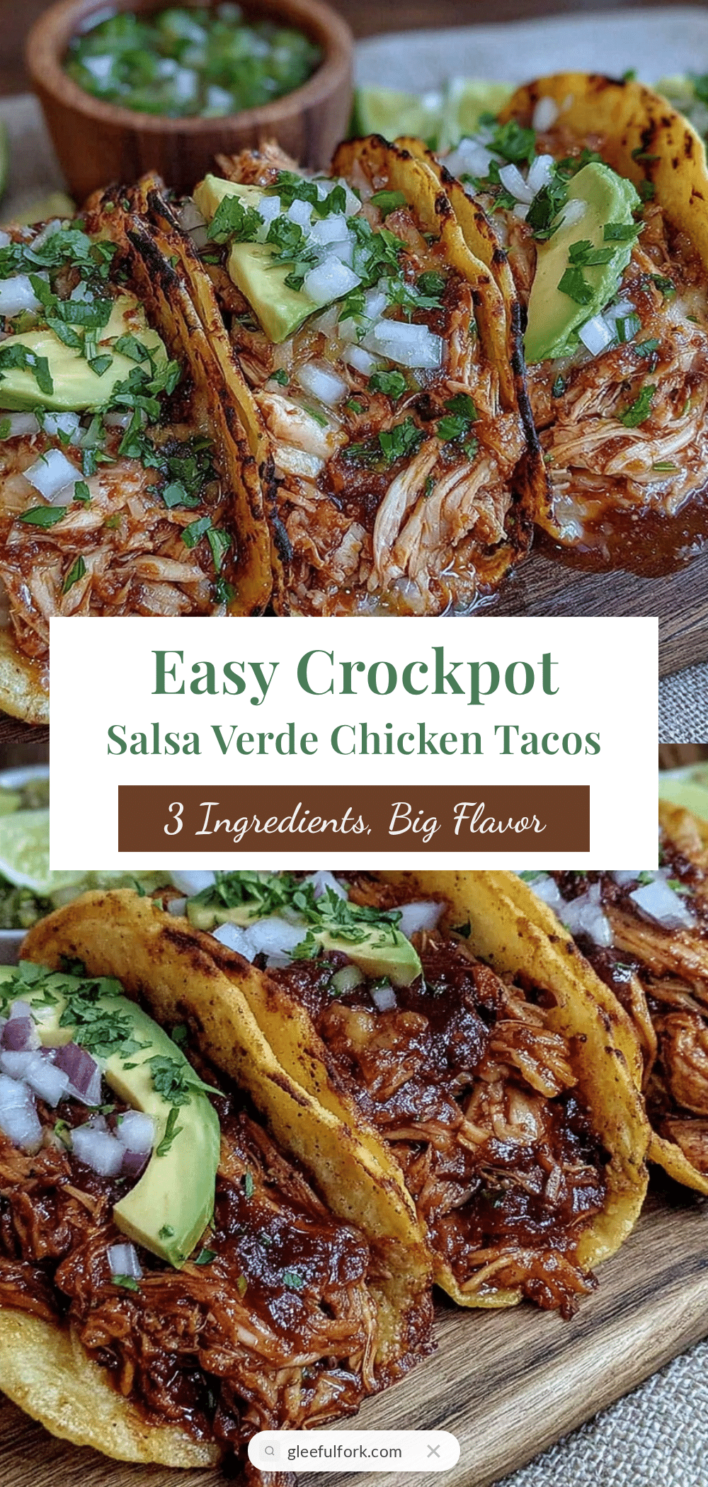 crockpot salsa verde chicken tacos recipe