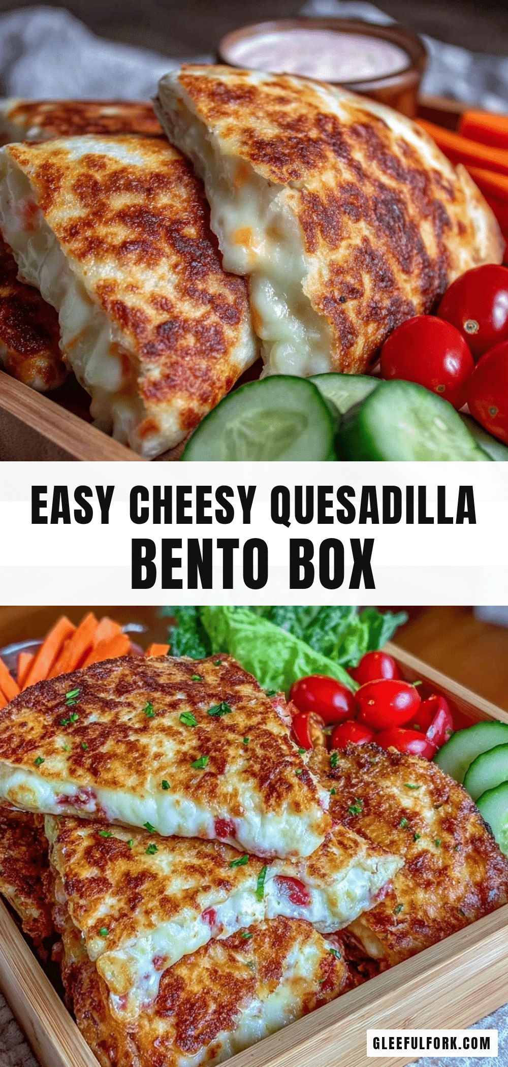 easy cheese quesadilla bento box recipe
