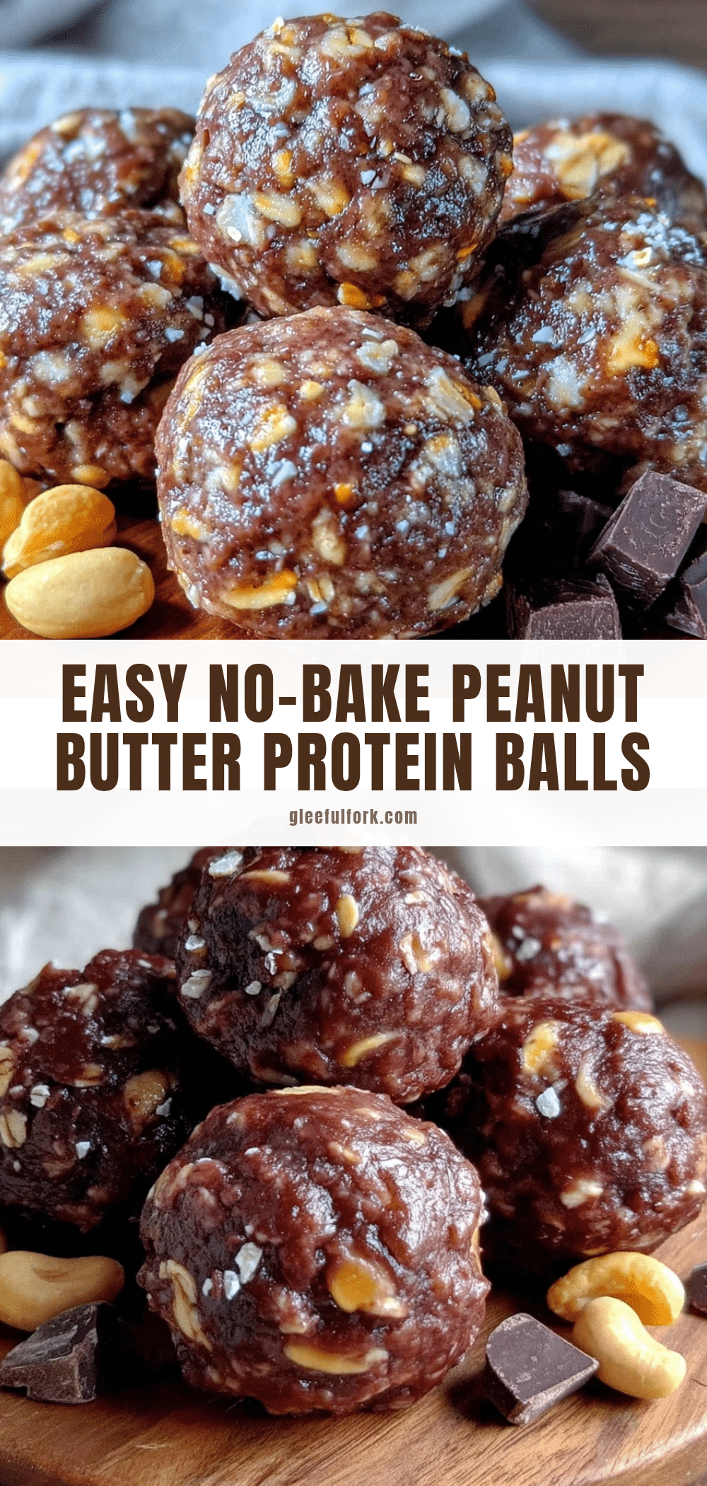 easy no-bake peanut butter chocolate protein balls recipe
