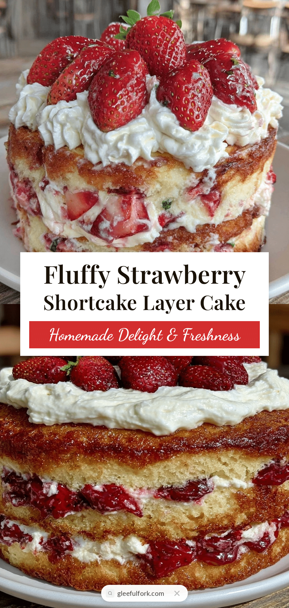 fluffy strawberry shortcake layer cake recipe