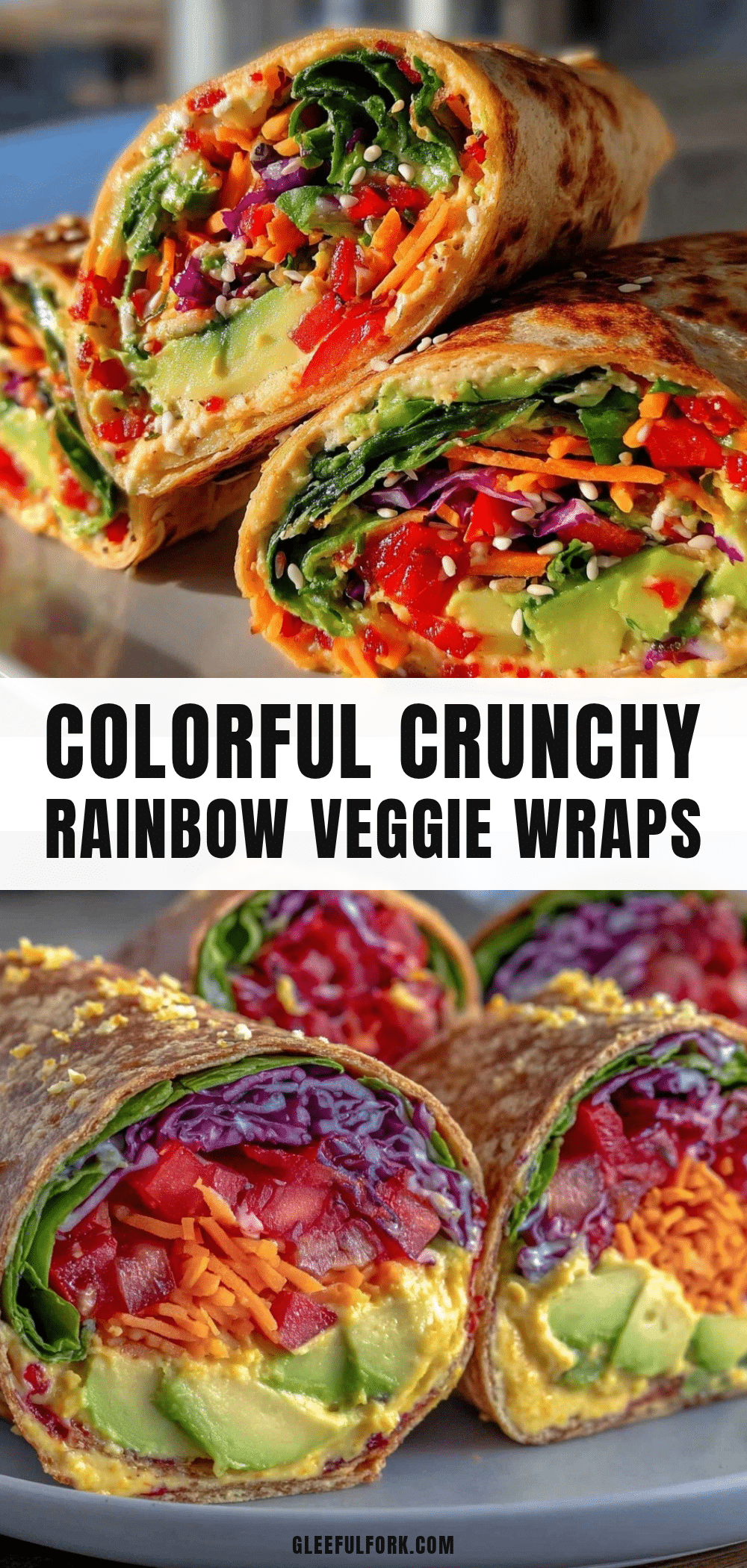 fresh rainbow veggie wrap recipe