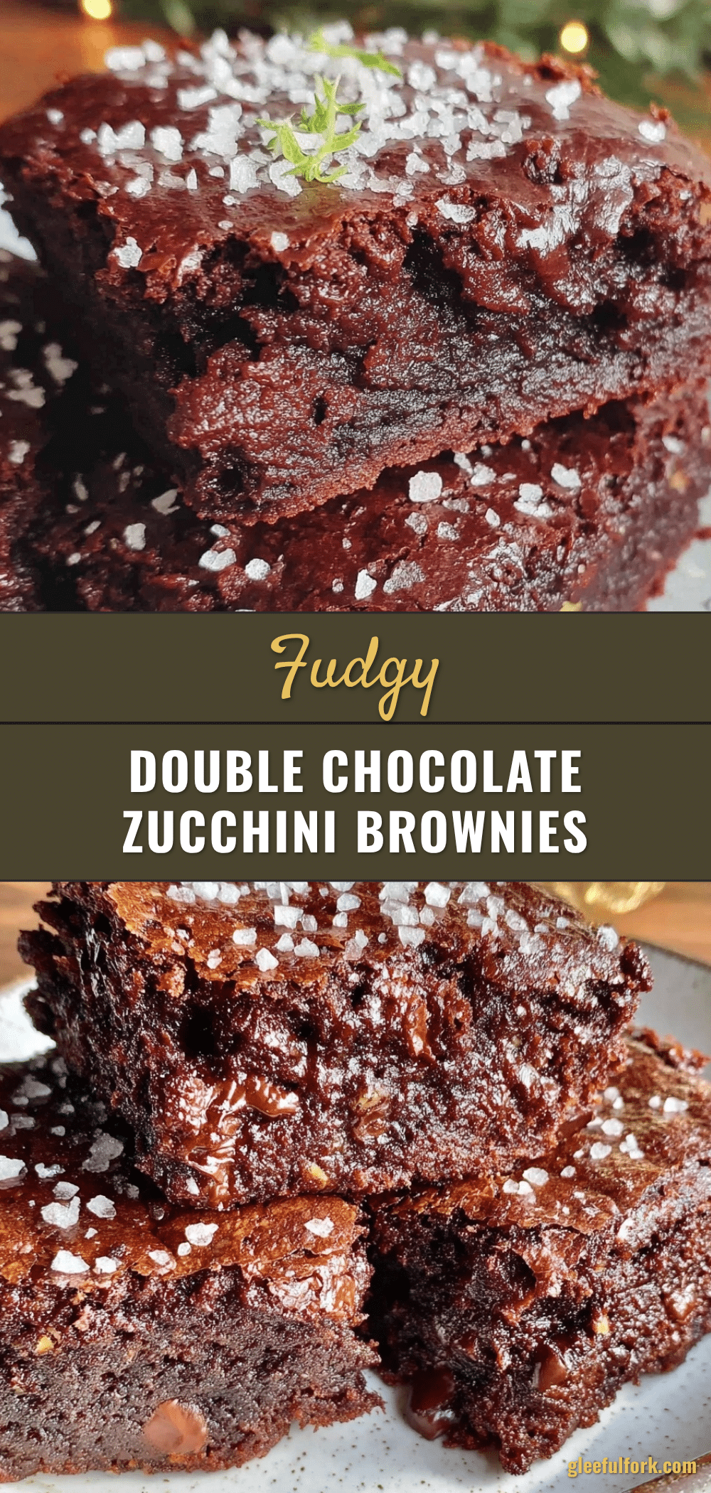 fudgy double chocolate zucchini brownies recipe