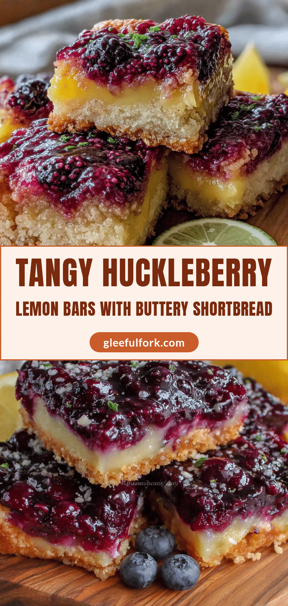 huckleberry lemon bars recipe