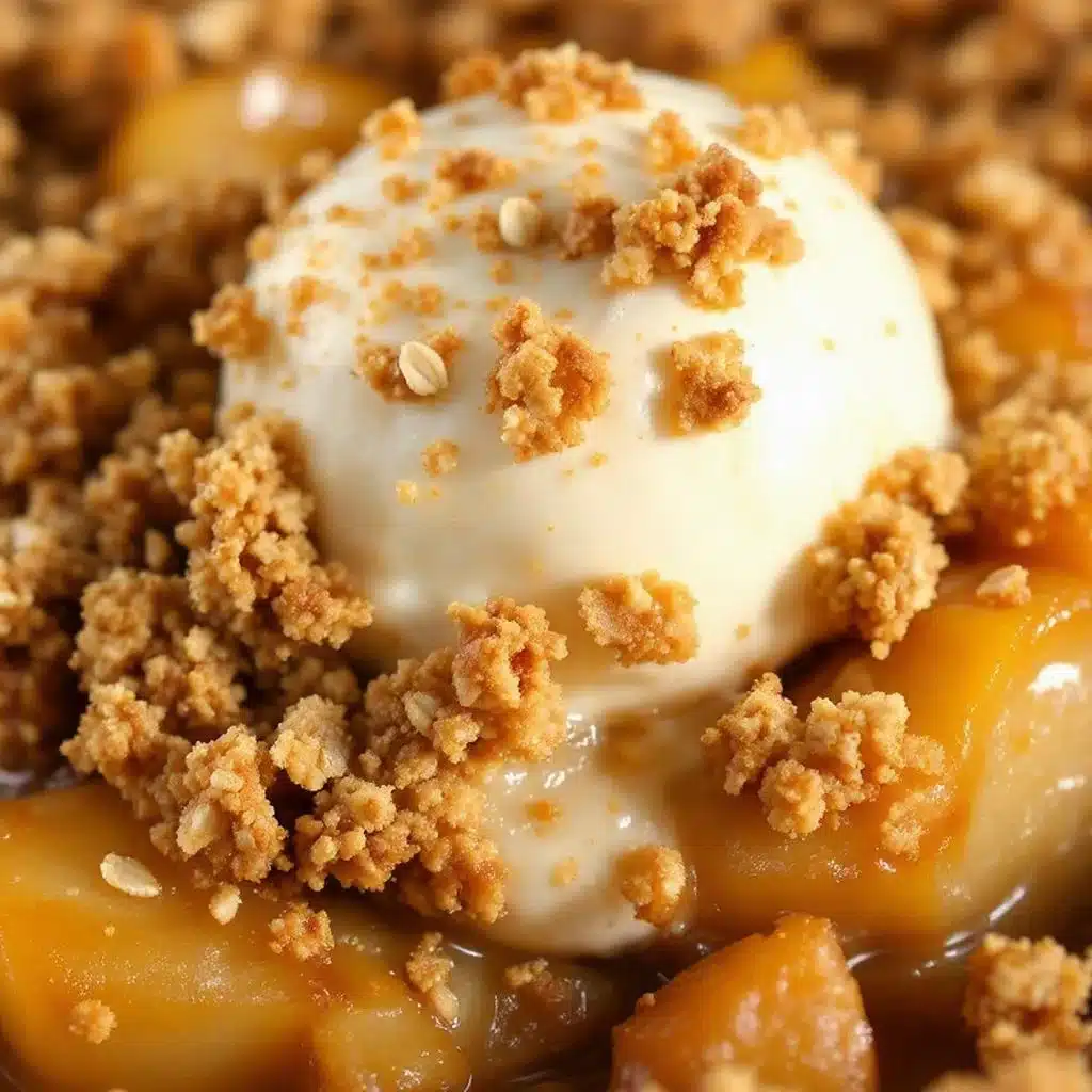 apple crisp with oat crumble topping - featured image