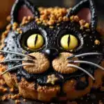 black cat halloween cookie cake - featured image