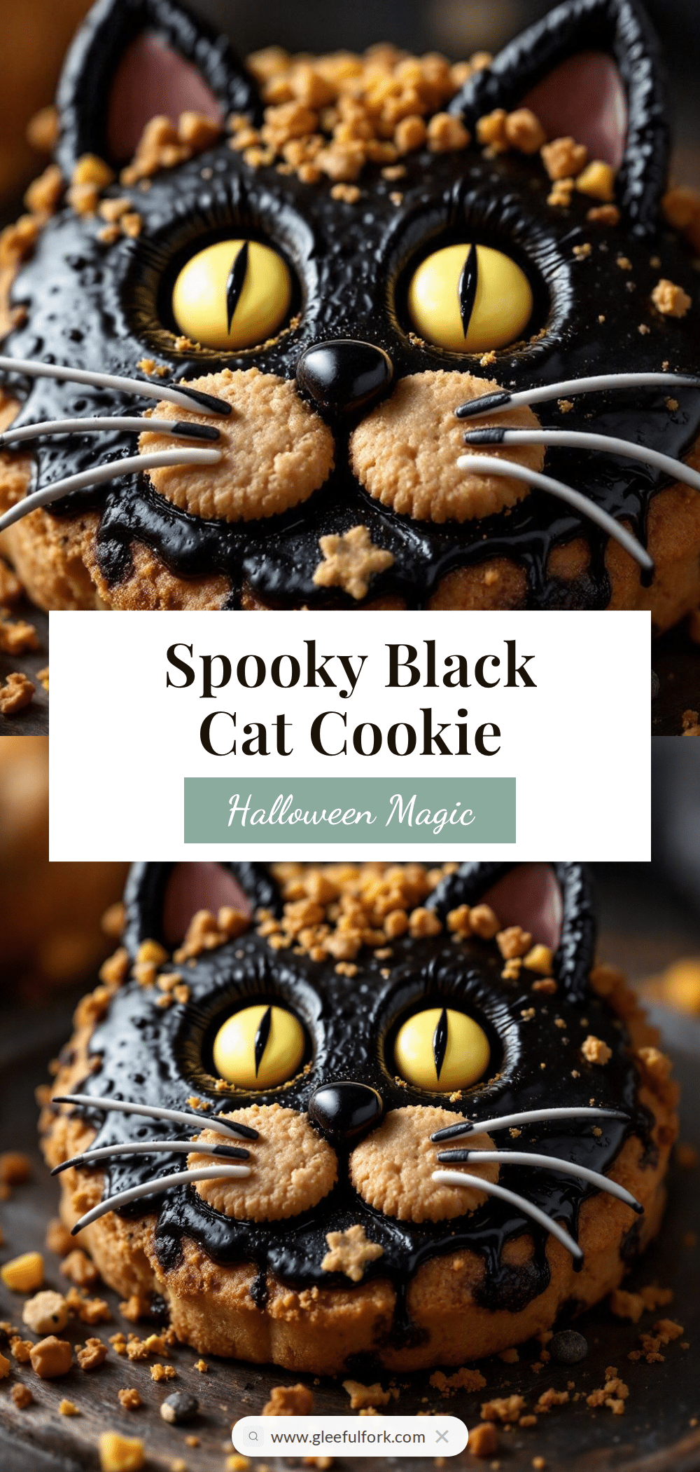 black cat halloween cookie cake recipe