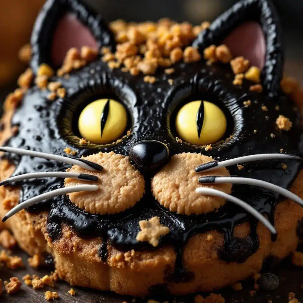 black cat halloween cookie cake - featured image