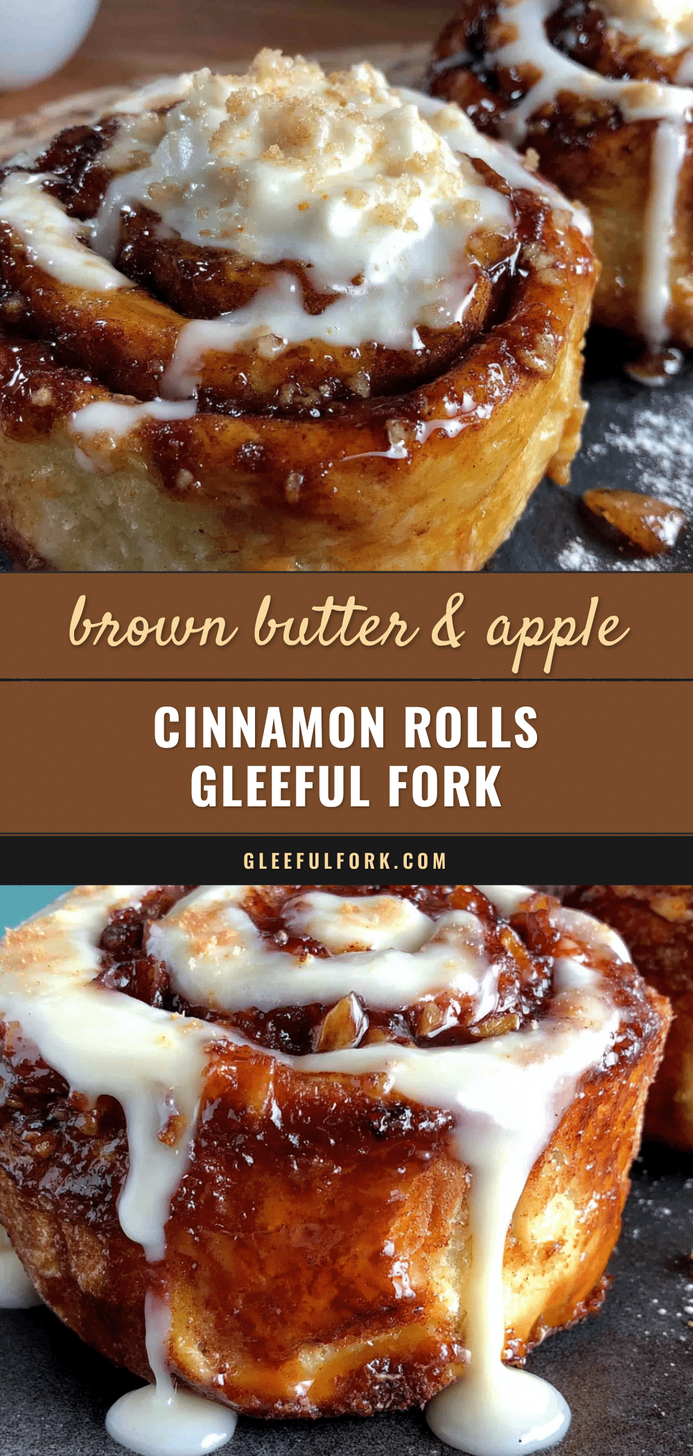 Brown butter apple cinnamon rolls recipe