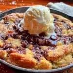 brown butter chocolate chip skillet cookie - featured image