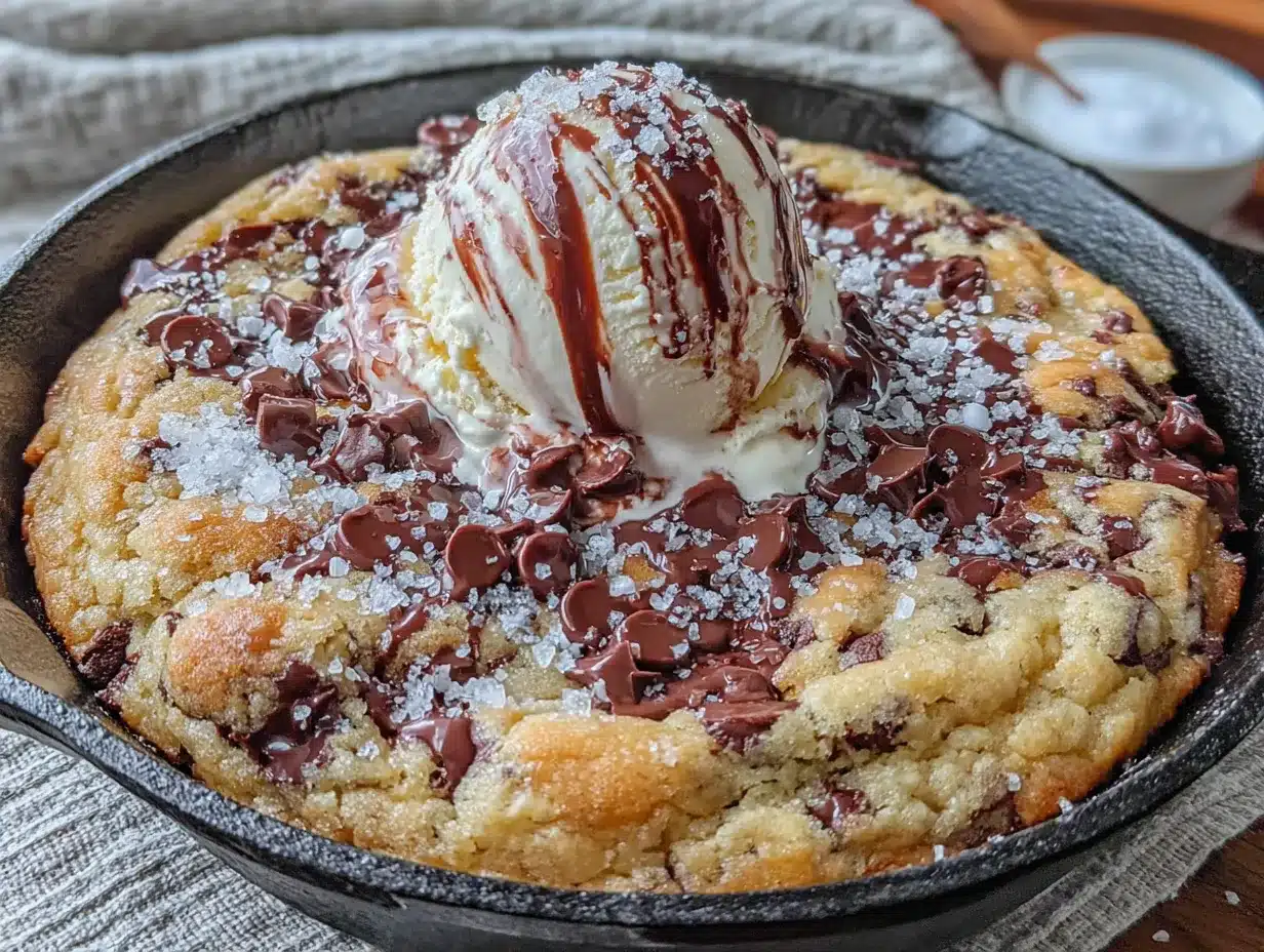 brown butter chocolate chip skillet cookie preparation steps