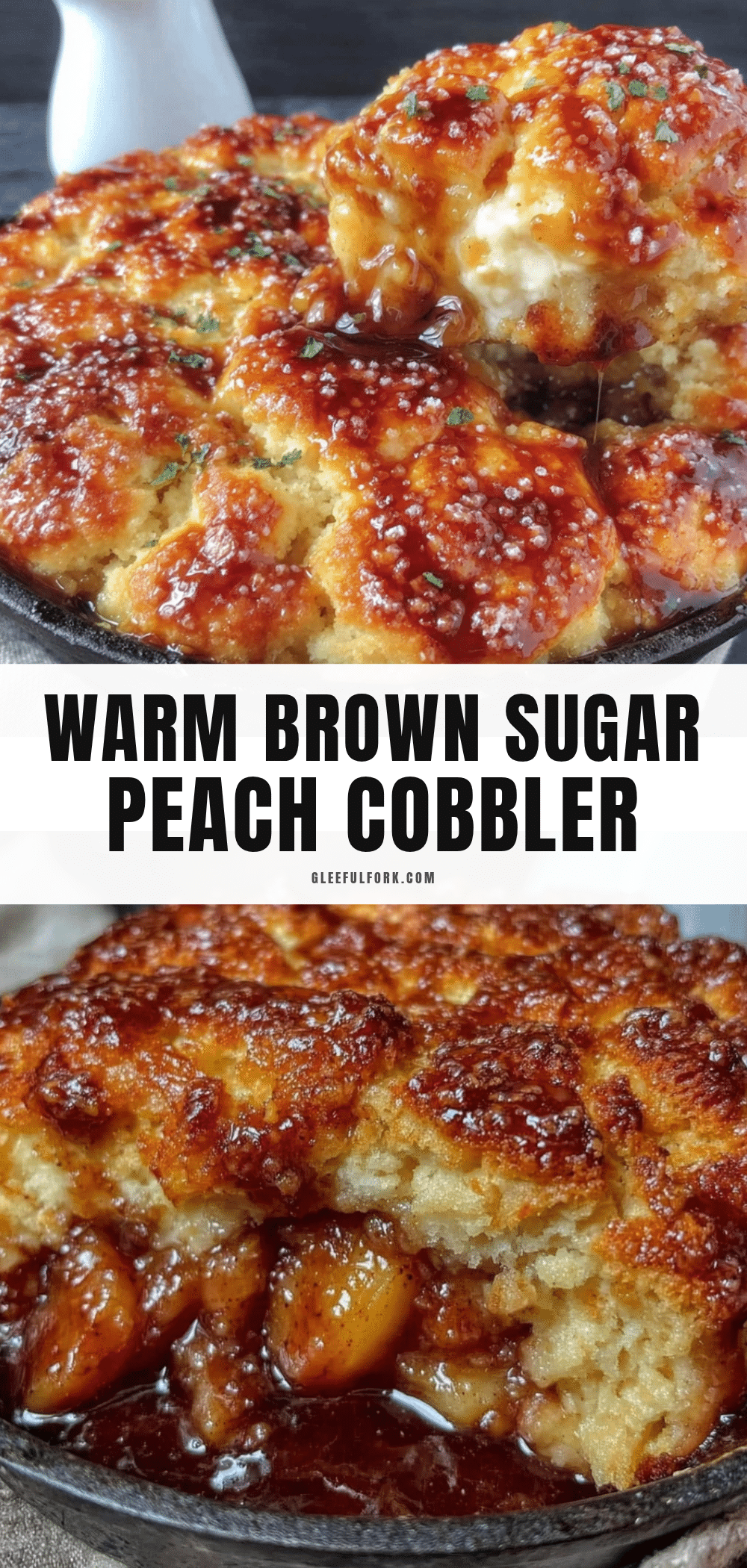 brown sugar peach cobbler with biscuit topping recipe