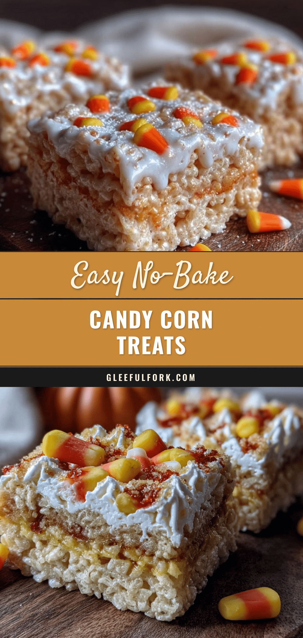candy corn rice krispie treats recipe
